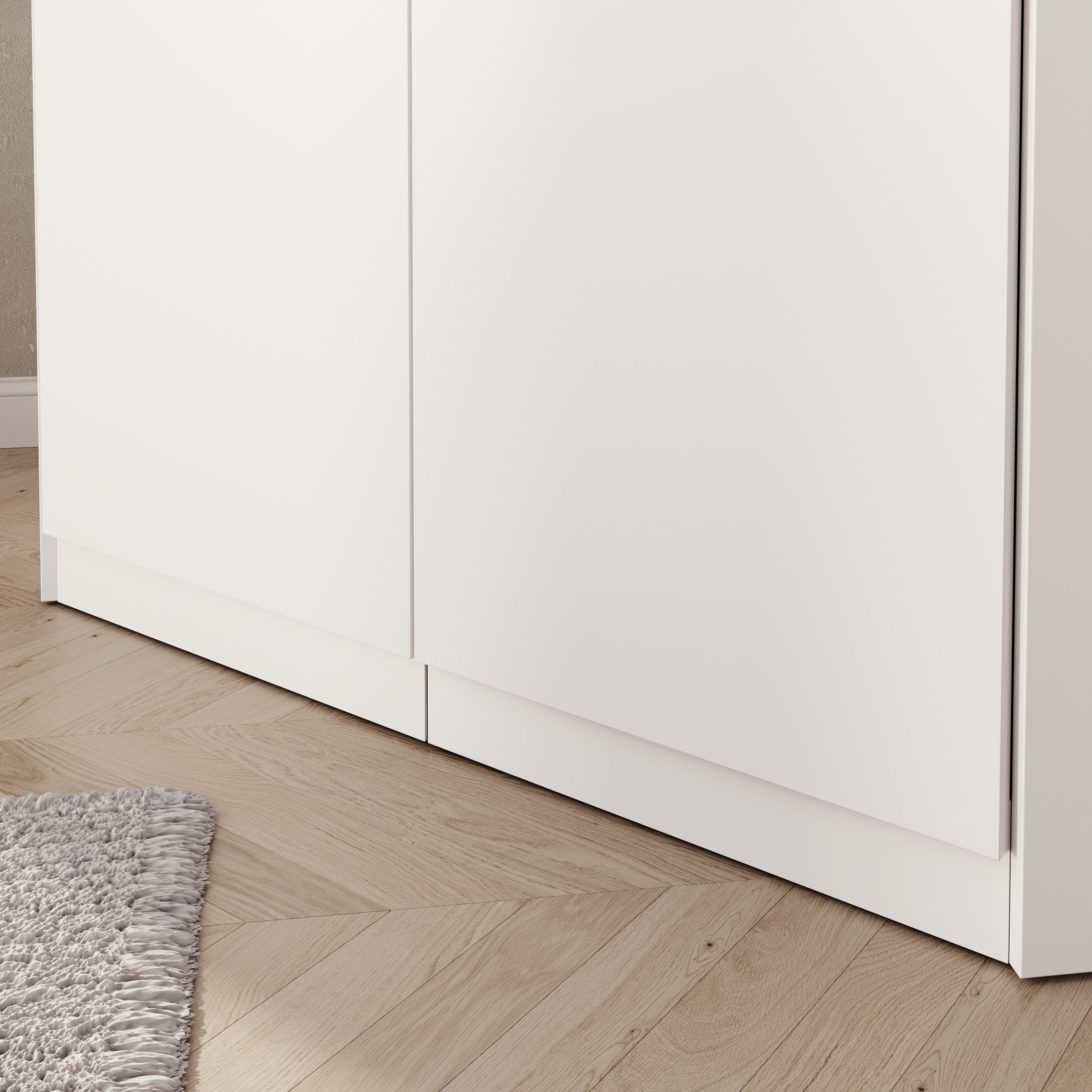 Basora - Kledingkast hoek 2-deurs - Wit - 117x117x198 cm