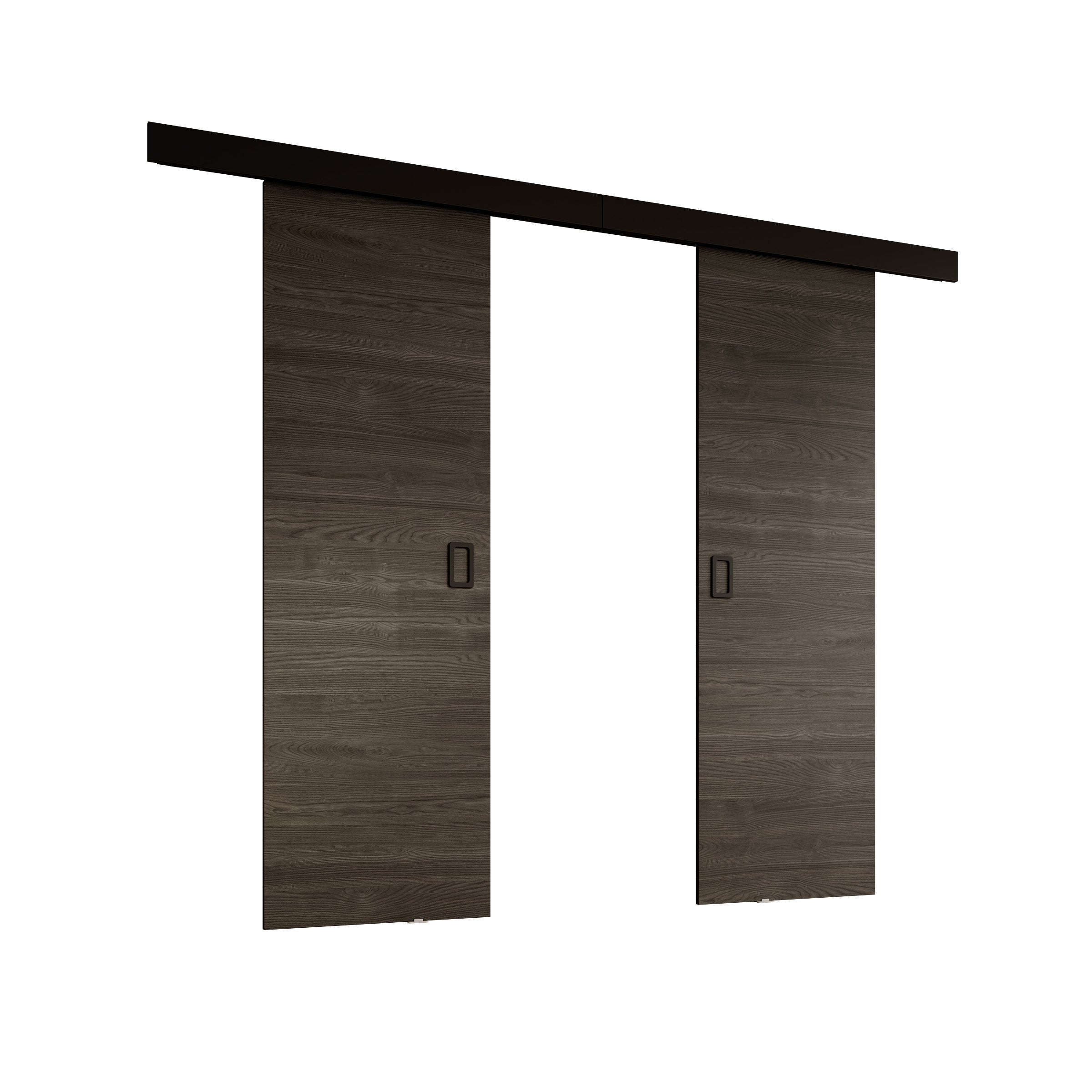 Basora - Schuifdeur dubbel - Donker eikenpatroon - 66x205 cm