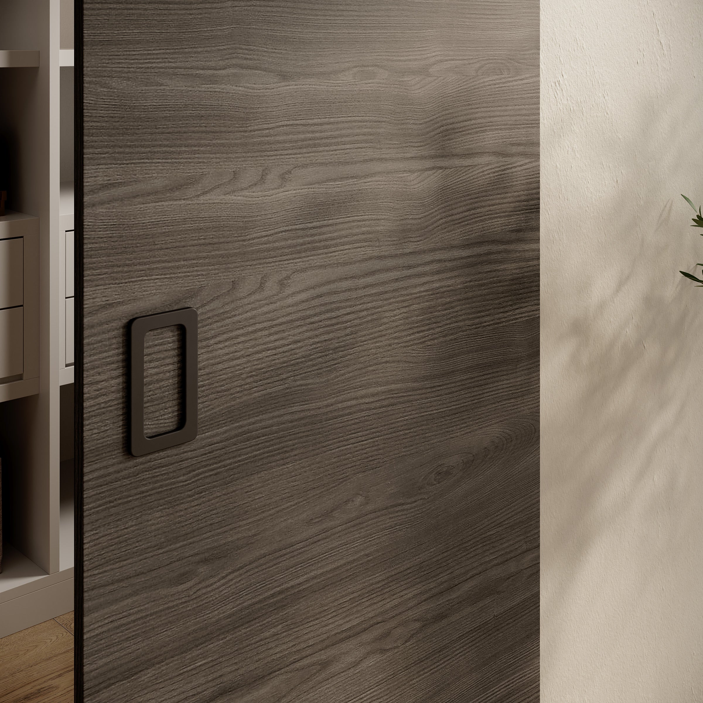 Basora - Schuifdeur dubbel - Donker eikenpatroon - 66x205 cm