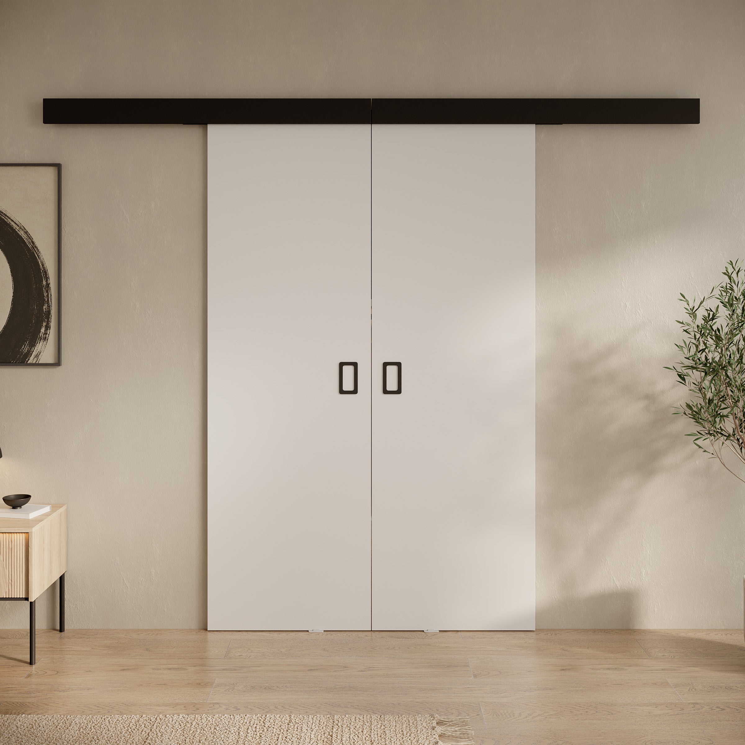 Basora - Schuifdeur dubbel - Wit - 66x205 cm
