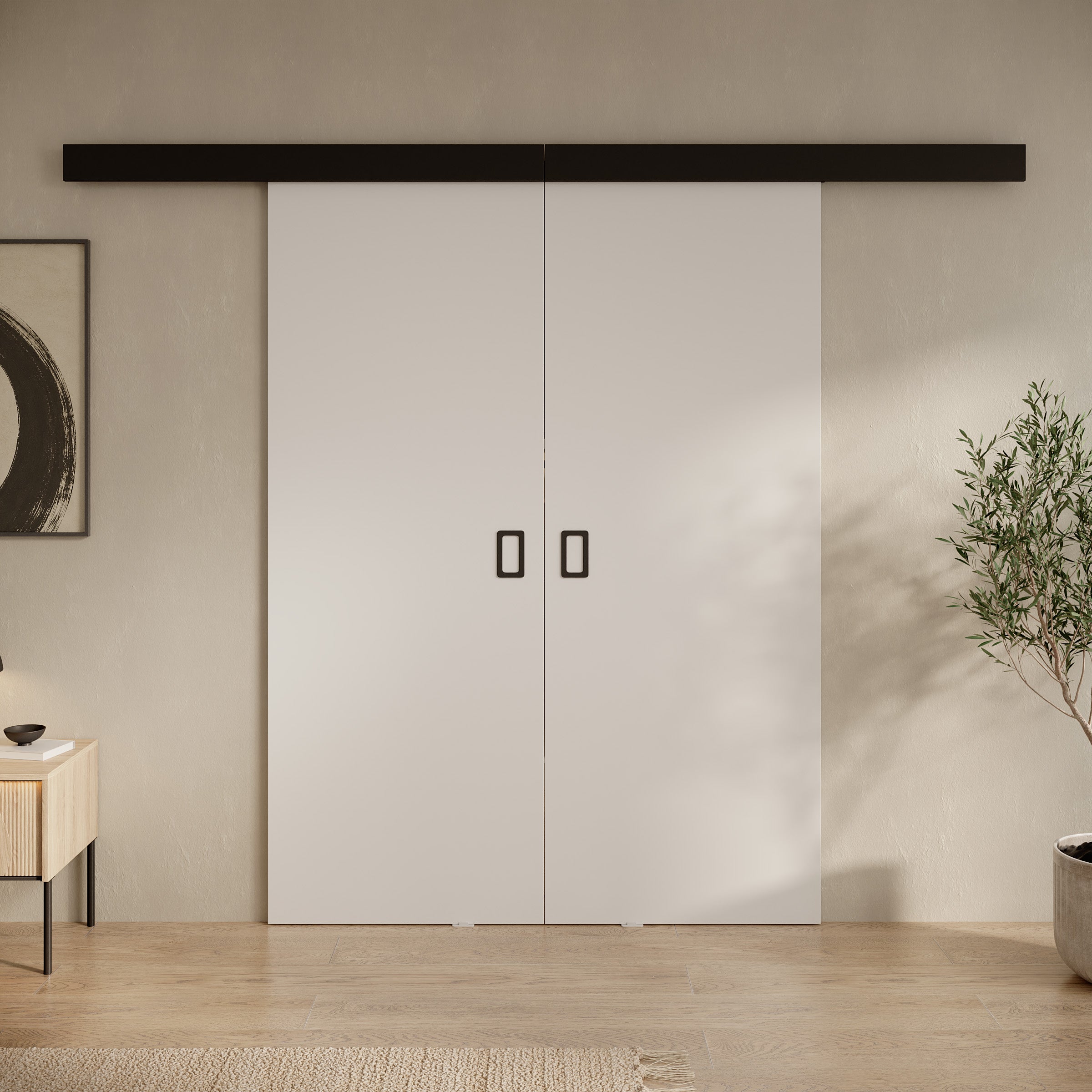 Basora - Schuifdeur dubbel - Wit - 76x205 cm