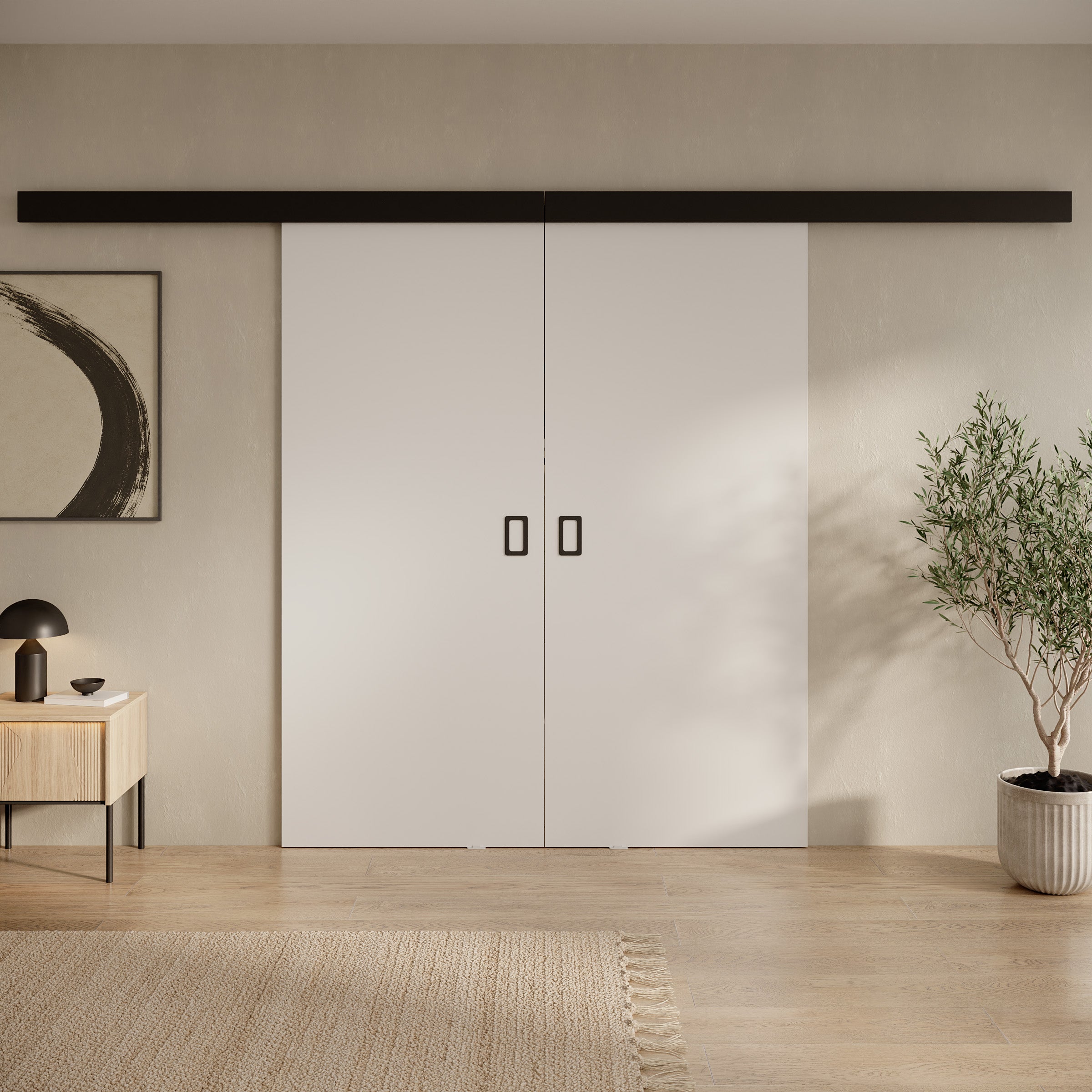 Basora - Schuifdeur dubbel - Wit - 86x205 cm