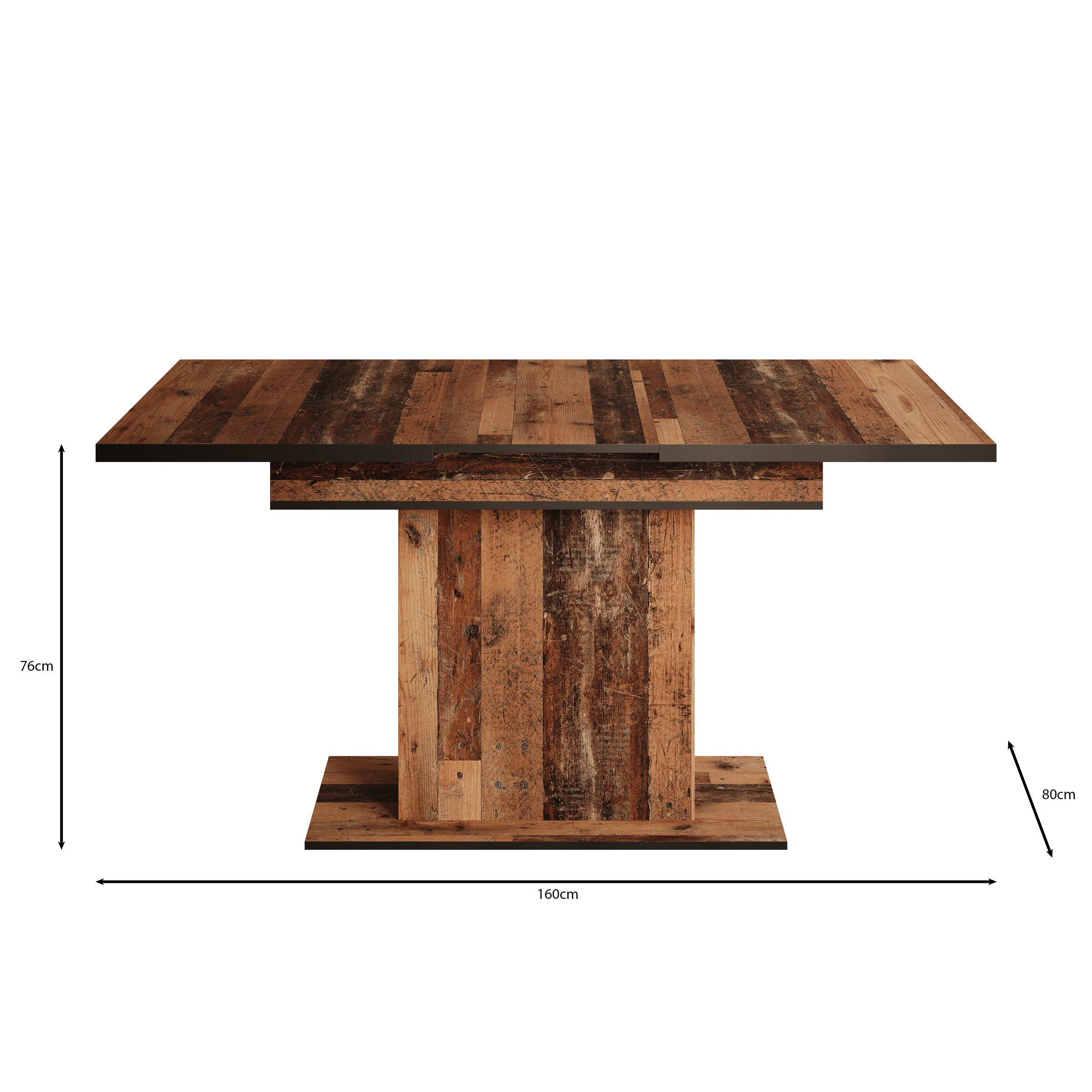 Benjamin - Eetkamertafel - Old wood - 120x80x76 cm