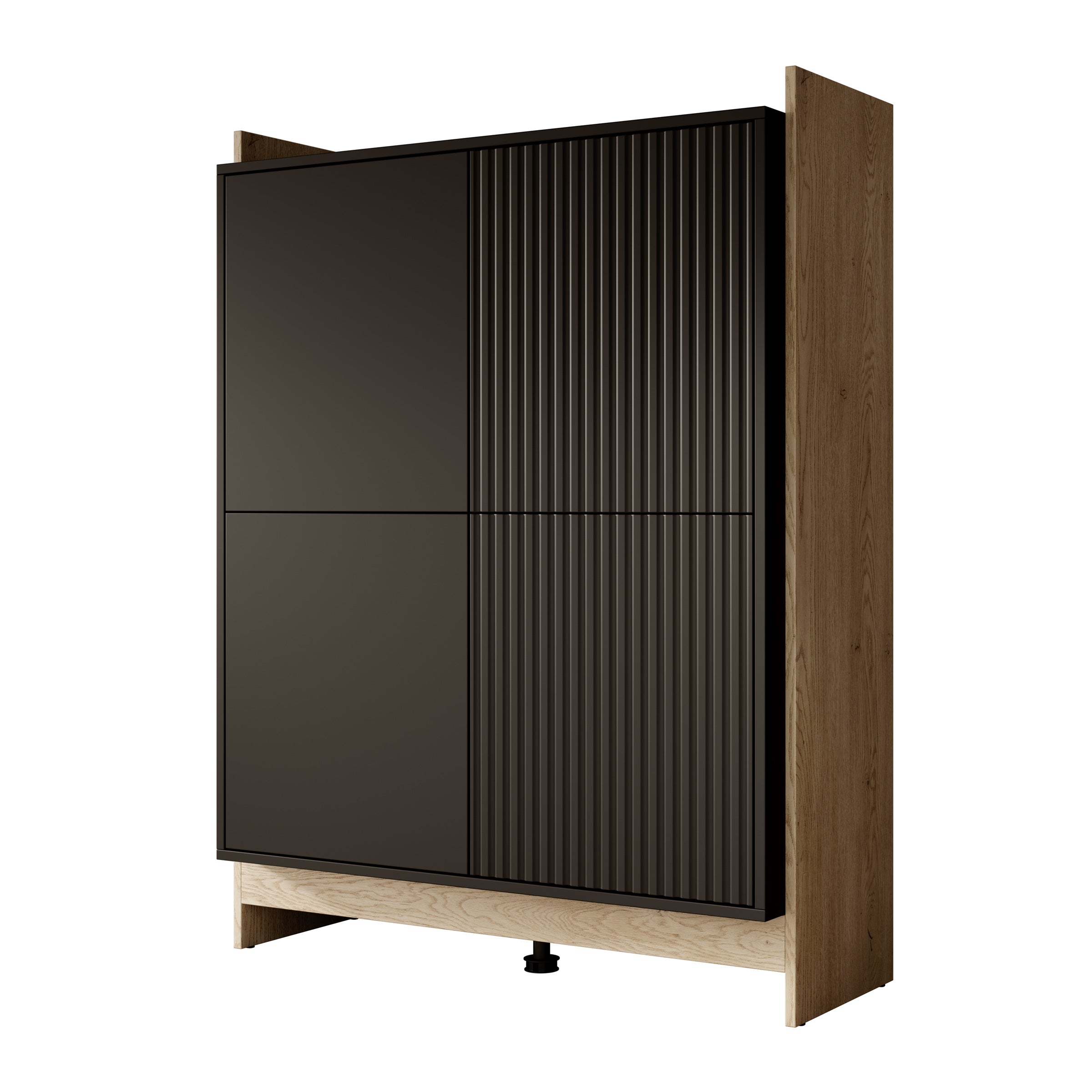 Benz - Dressoir - Zwart - 100x38x130 cm