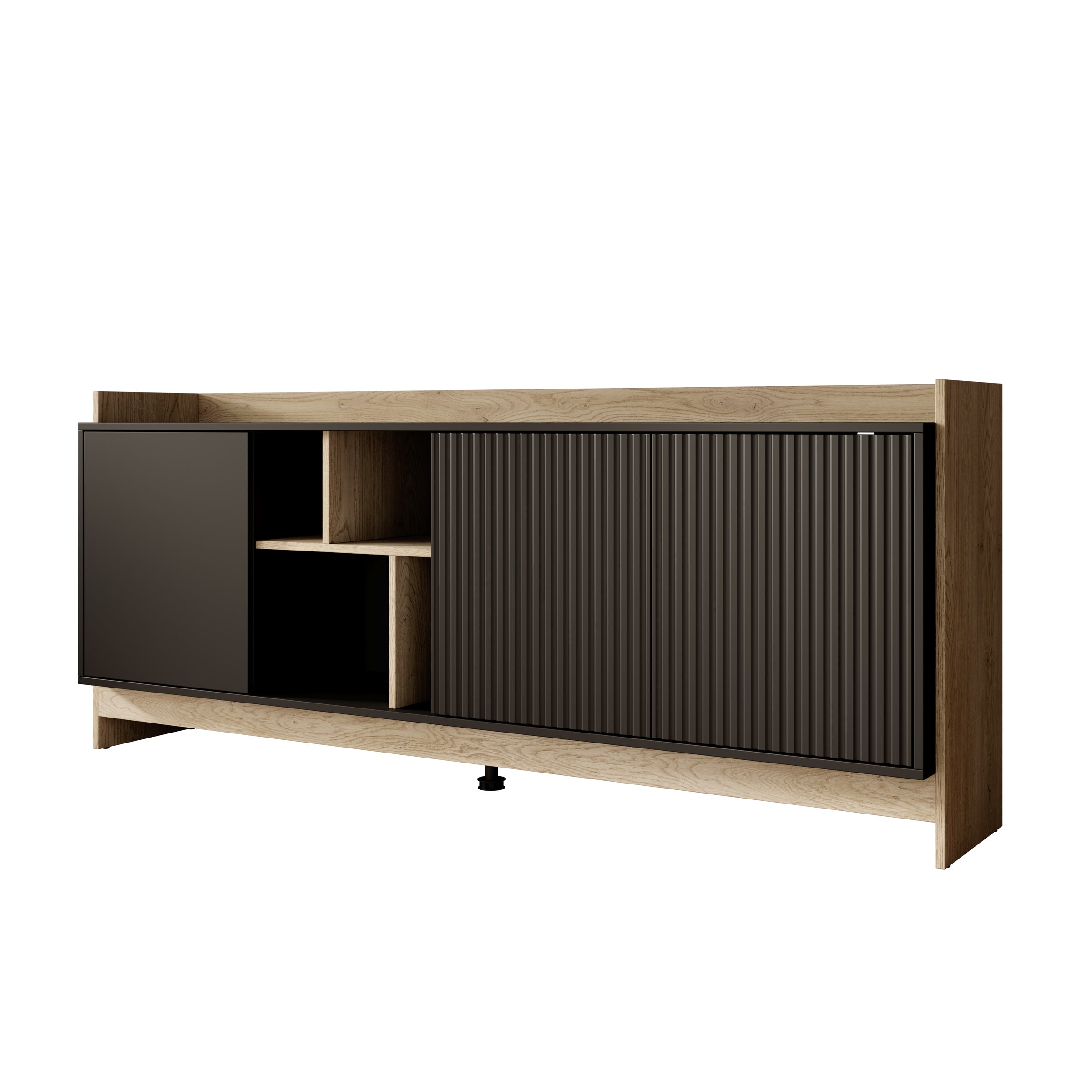 Benz - Dressoir - Zwart - 190x38x78 cm