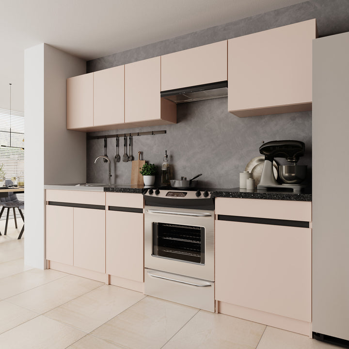 Beran - Keuken - Beige/Zwart - 240x60x85 cm