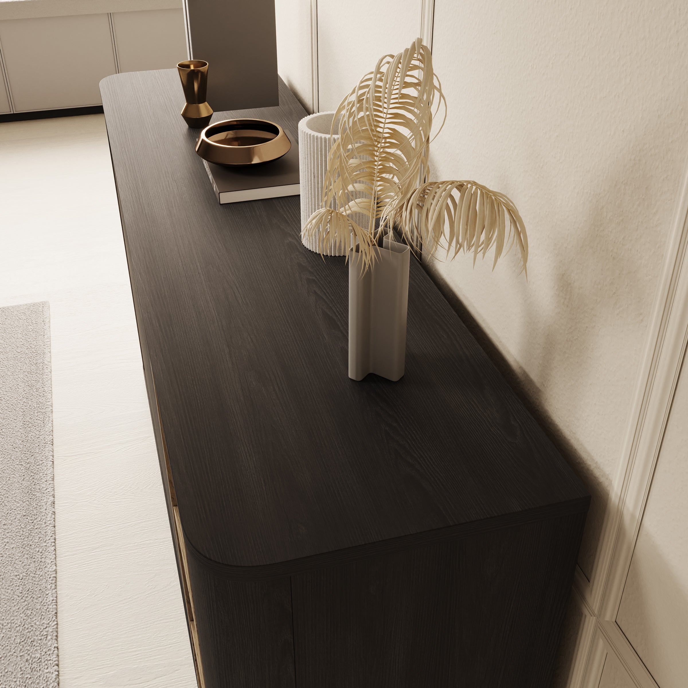 Bijou - Dressoir - Zwart - 160x41x83 cm