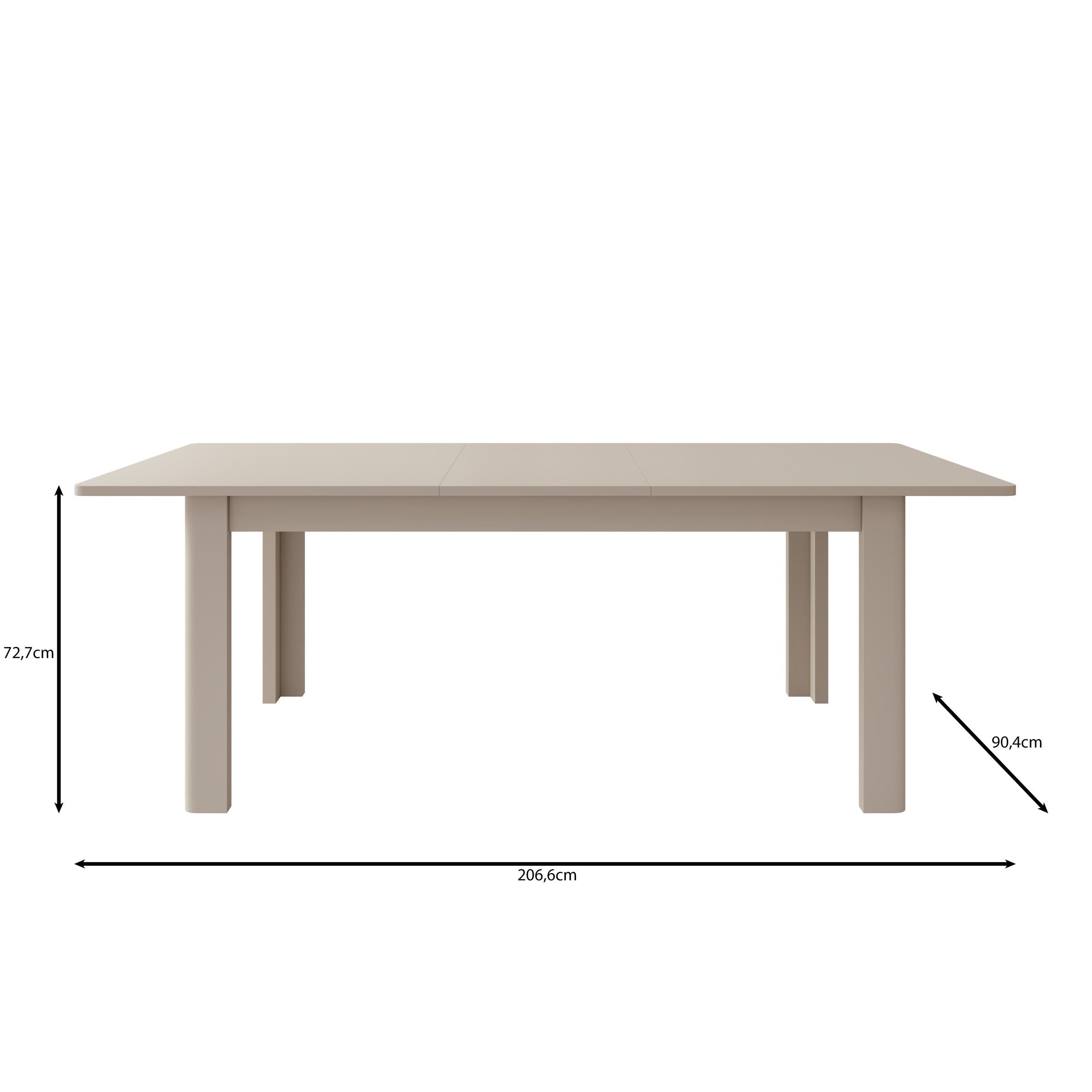Bijou - Eetkamertafel - Beige - 160x90x73 cm