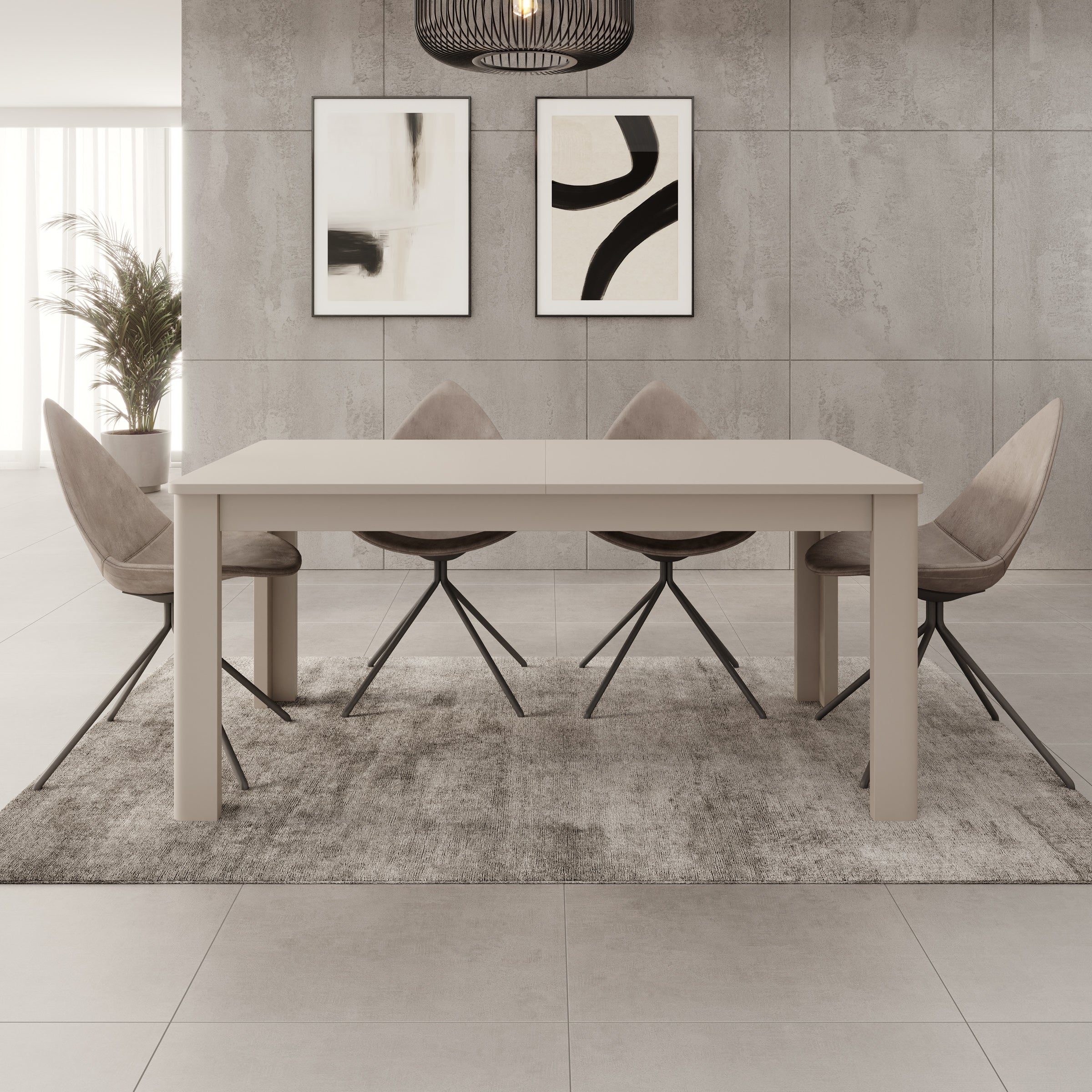 Bijou - Eetkamertafel - Beige - 160x90x73 cm