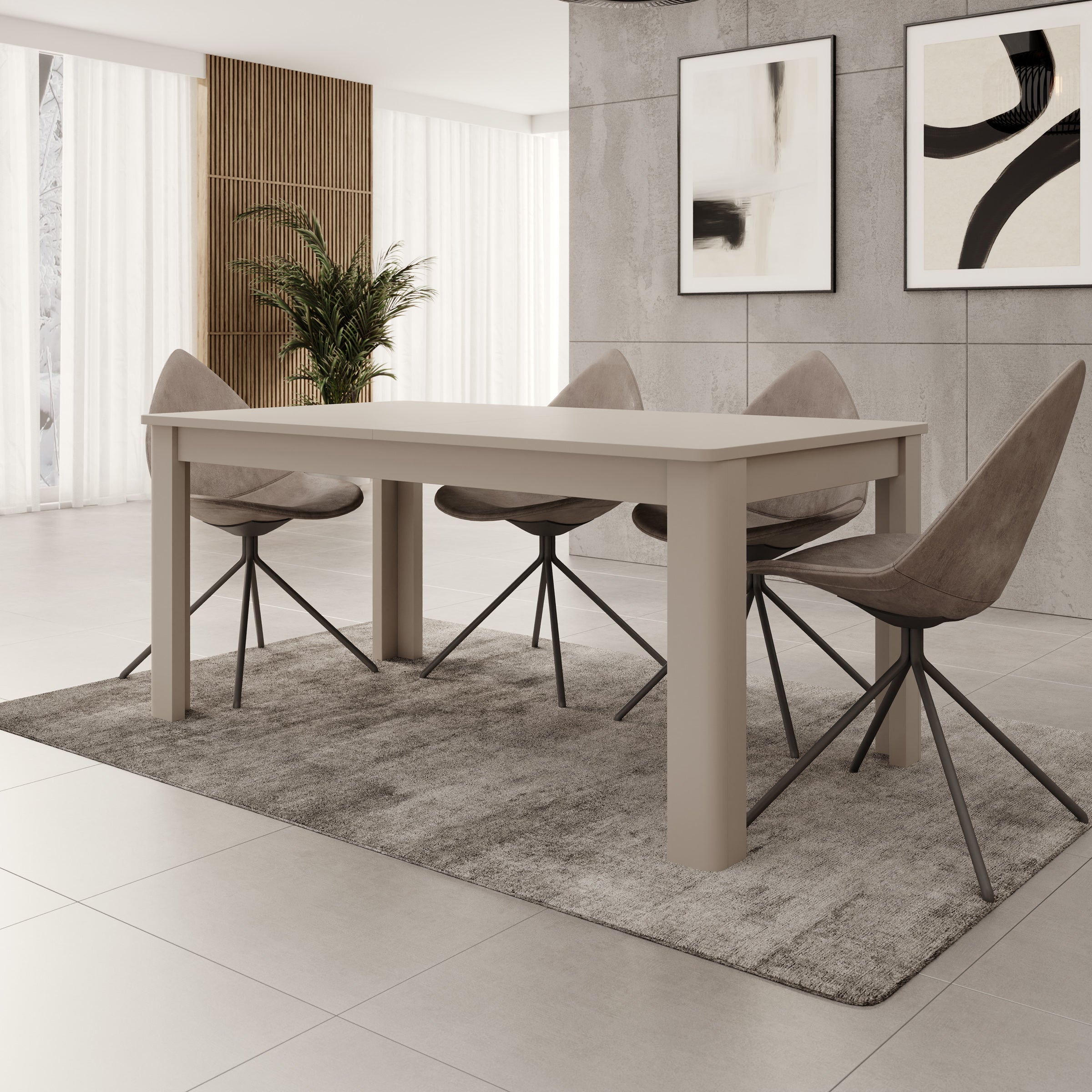 Bijou - Eetkamertafel - Beige - 160x90x73 cm