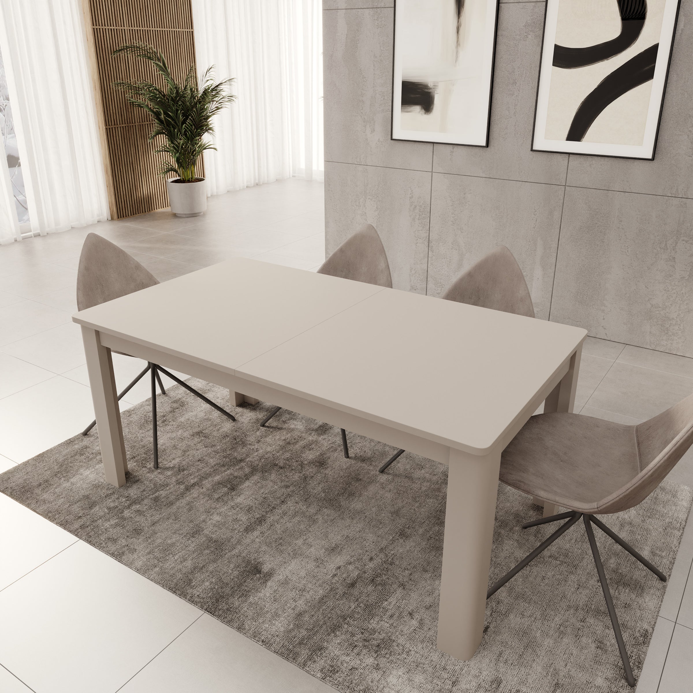 Bijou - Eetkamertafel - Beige - 160x90x73 cm