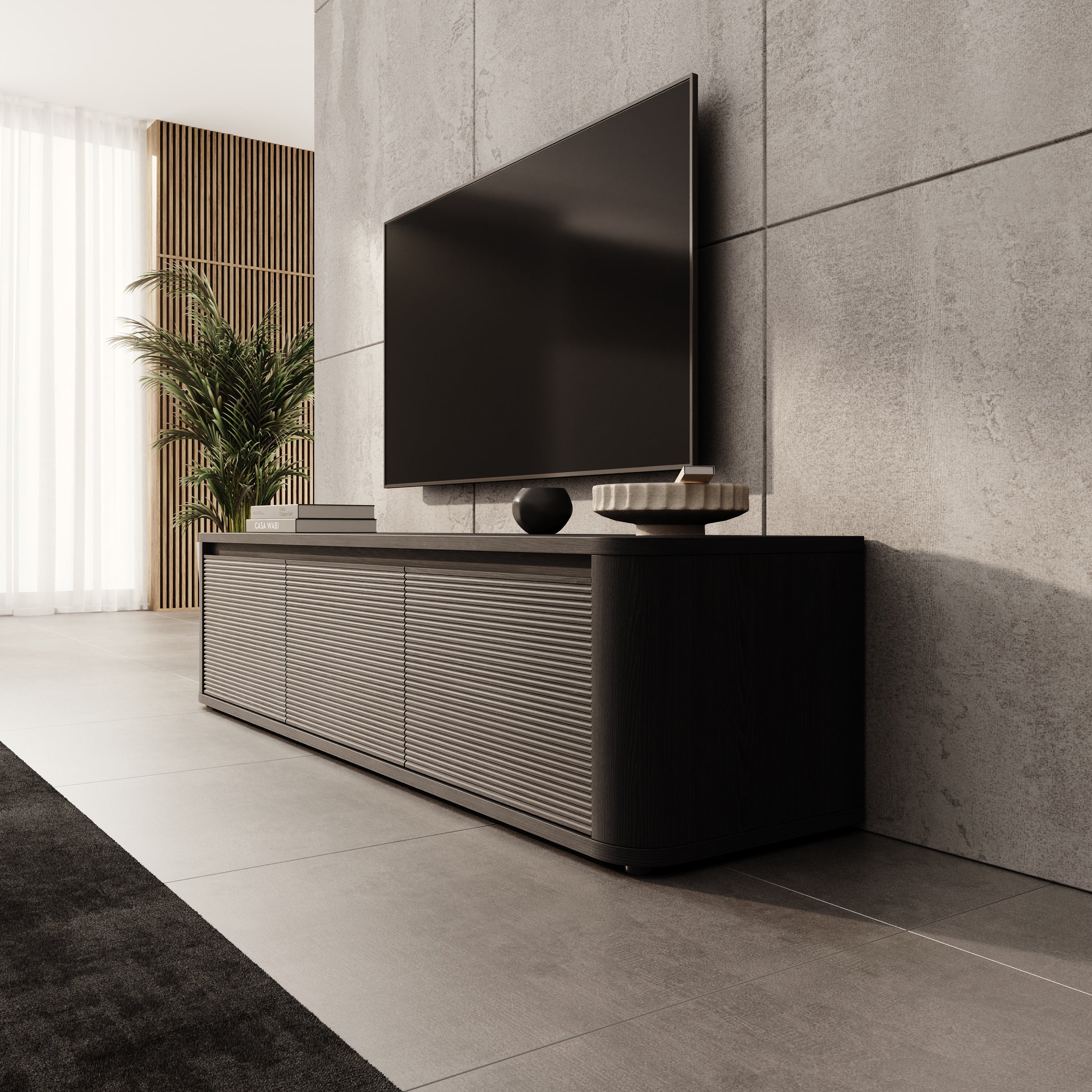 Bijou - TV-Meubel - Zwart - 168x41x42 cm