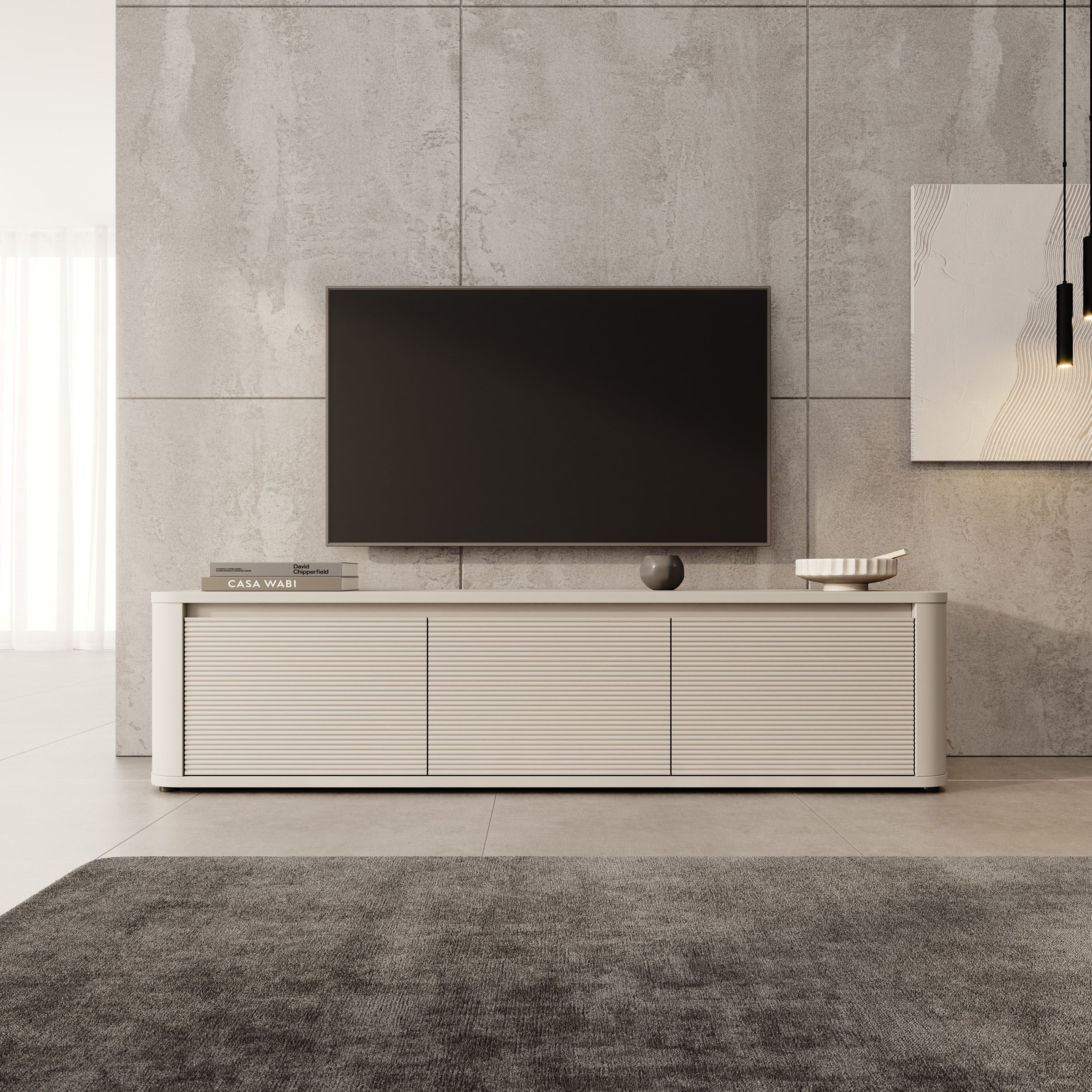 Bijou - TV-Meubel - Beige - 168x41x42 cm