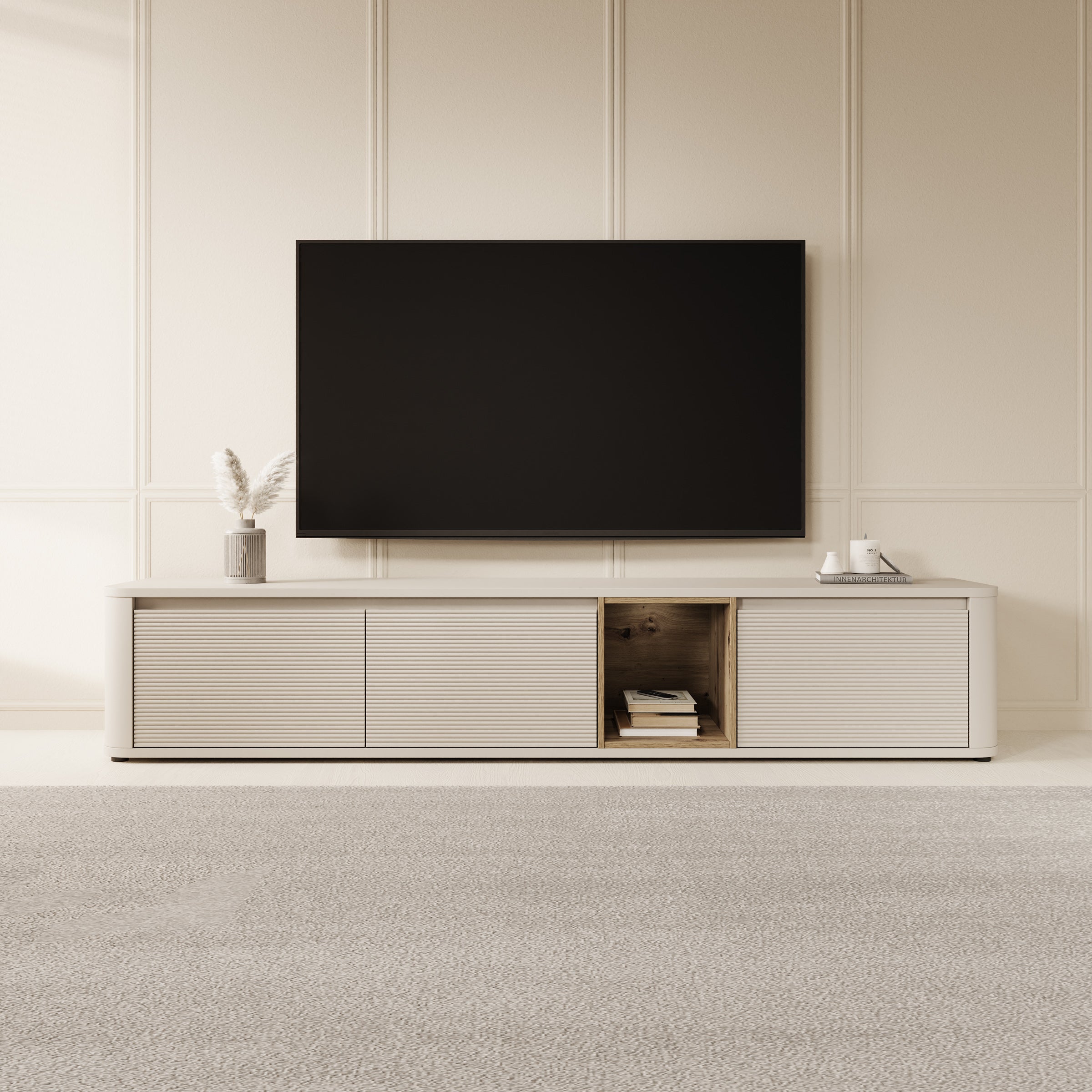 Bijou - TV-Meubel - Beige - 215x41x42 cm