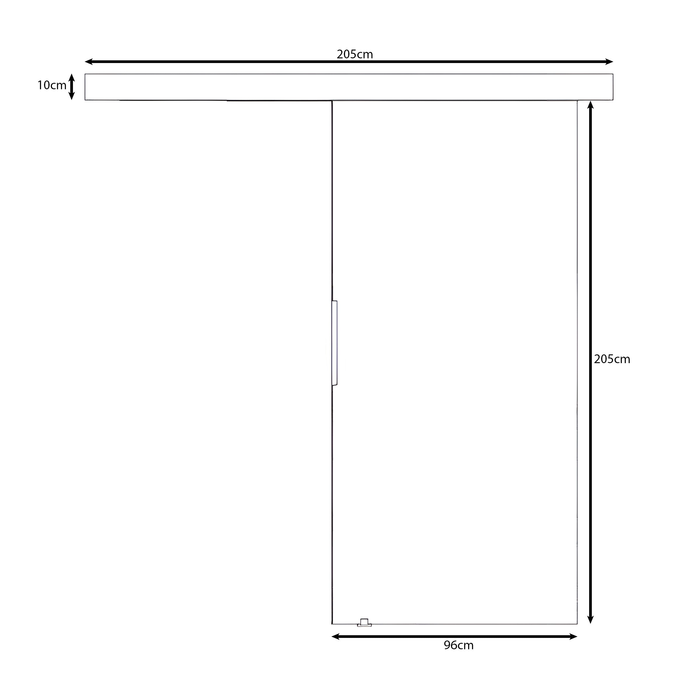 Blanku - Schuifdeur met spiegel - Beige - 96x205 cm