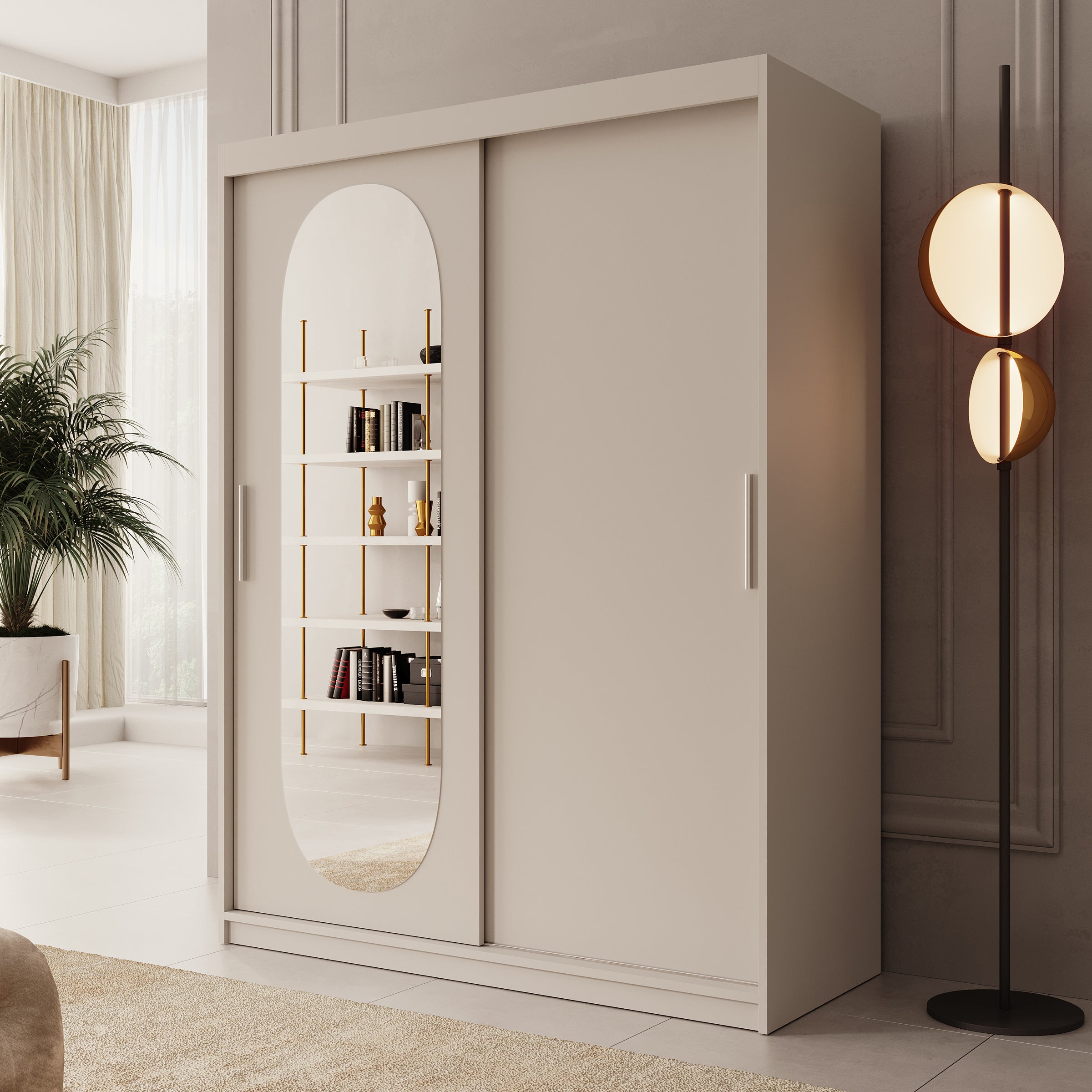 Bodhi - Kledingkast met schuifdeuren - Beige