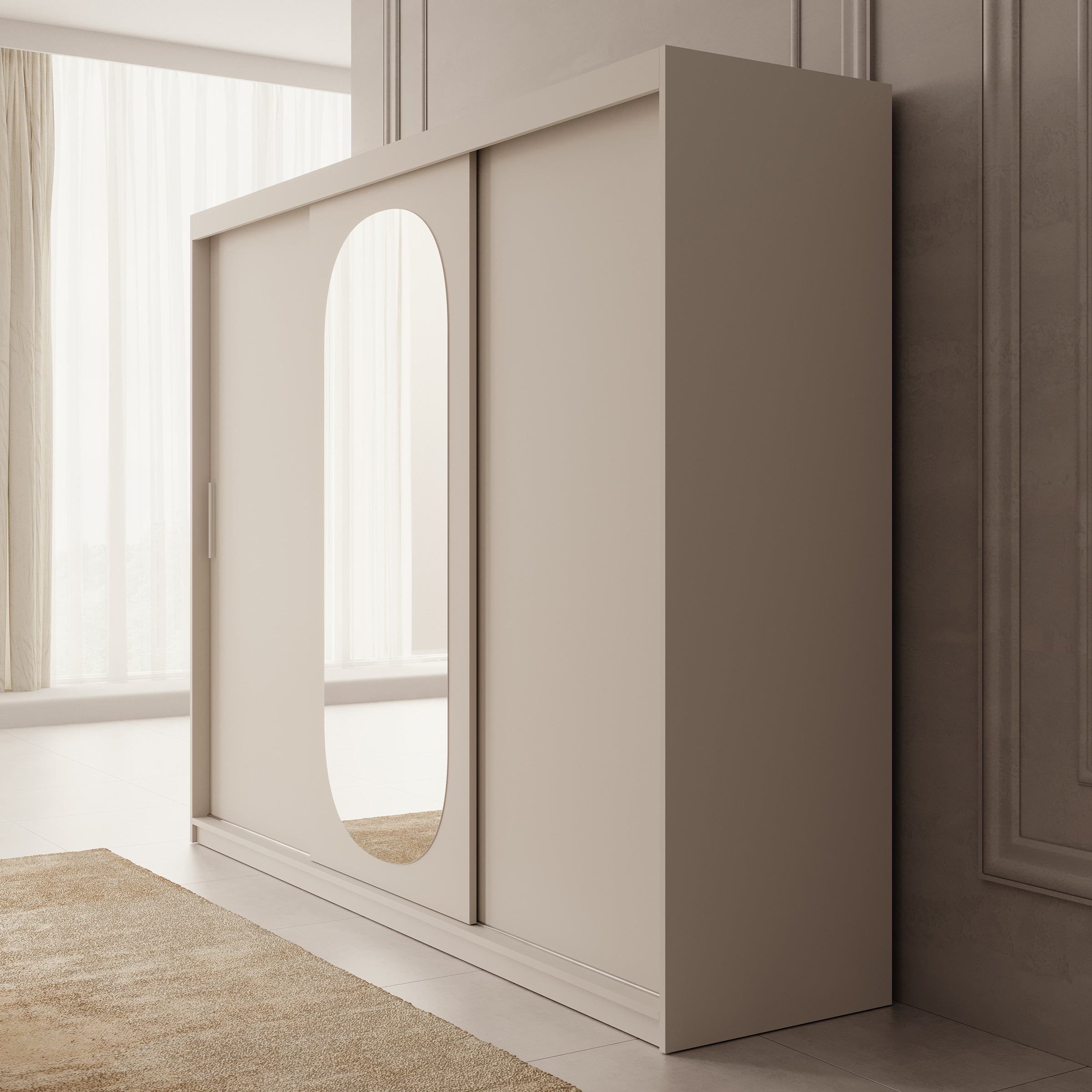 Bodhi - Kledingkast met schuifdeuren - Beige