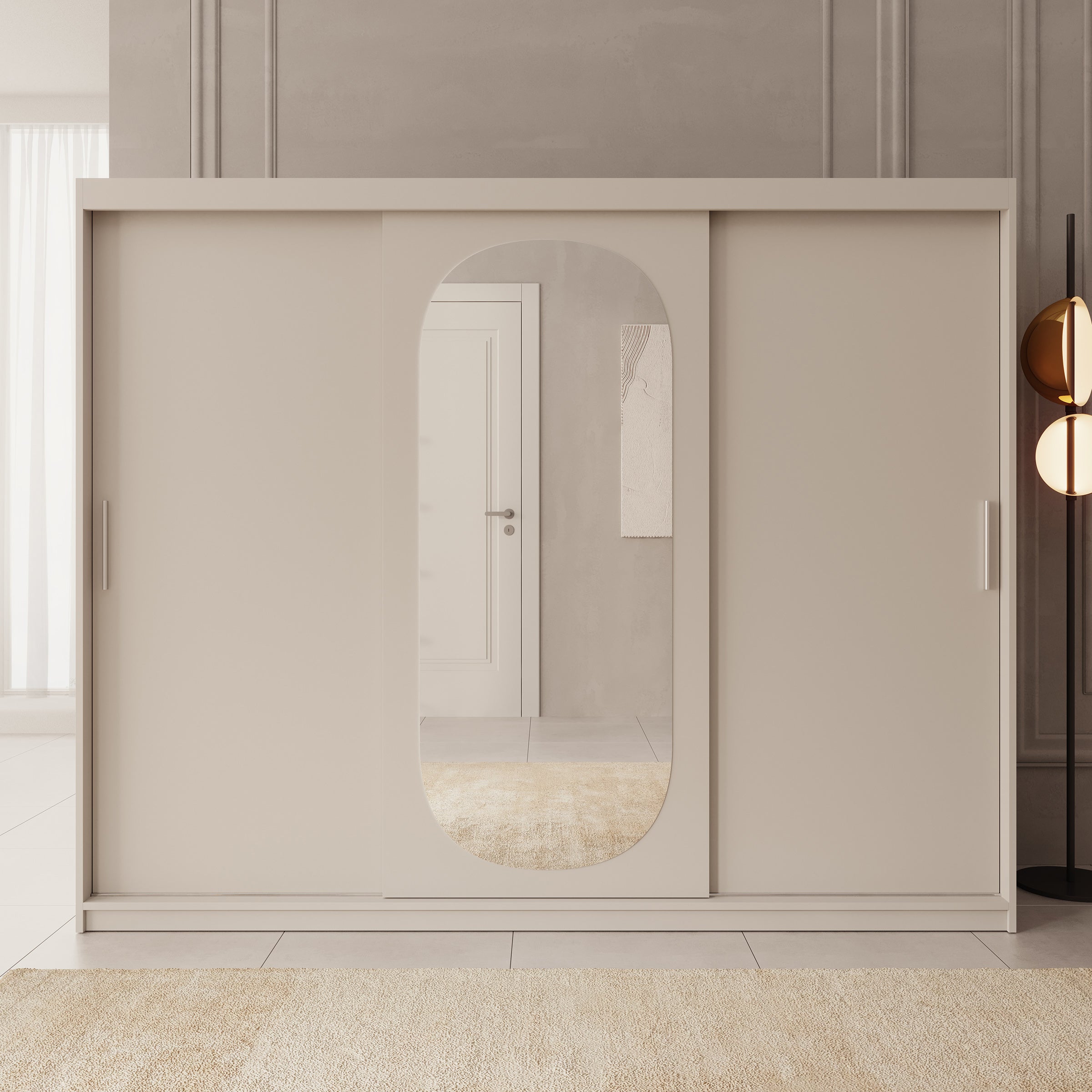 Bodhi - Kledingkast met schuifdeuren - Beige
