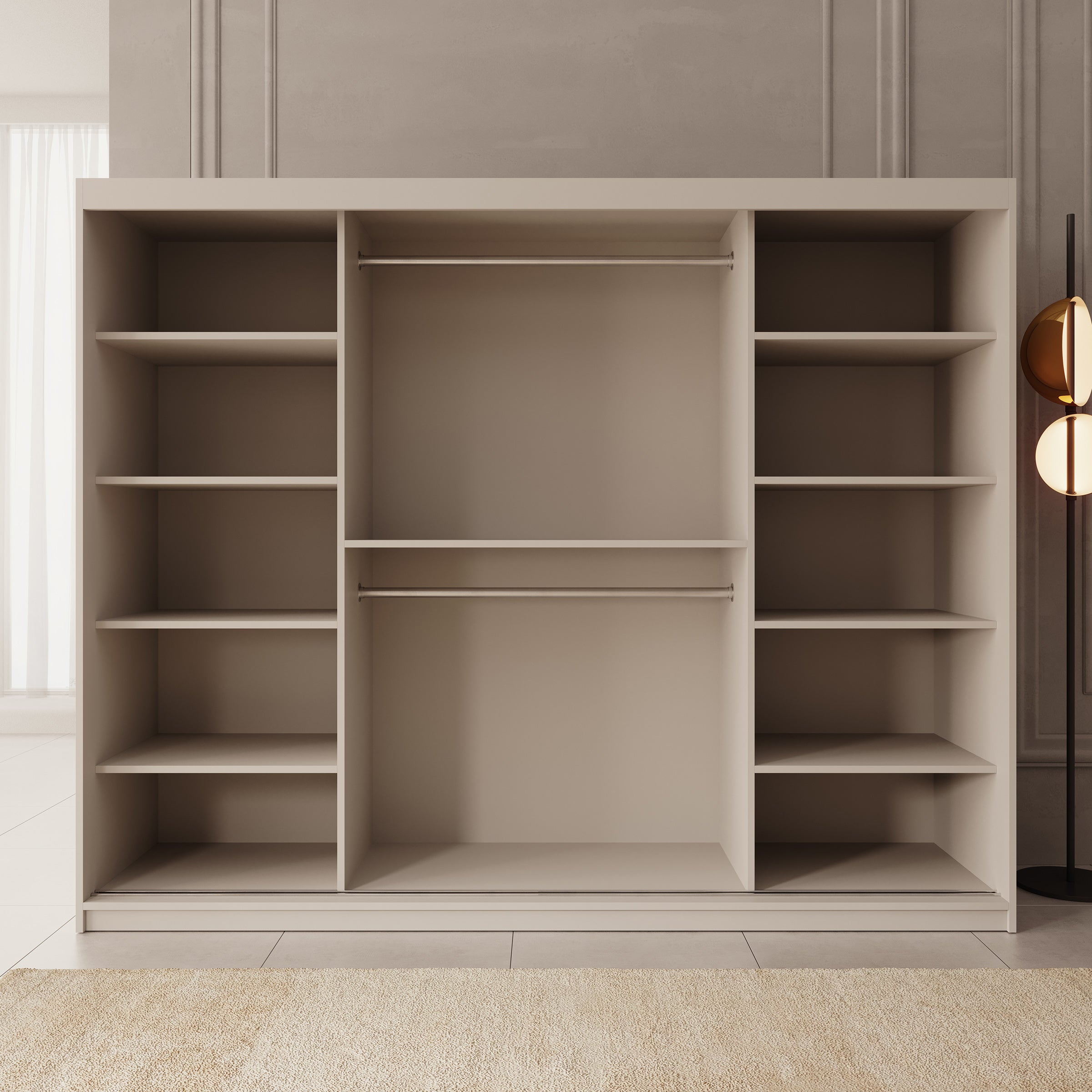 Bodhi - Kledingkast met schuifdeuren - Beige