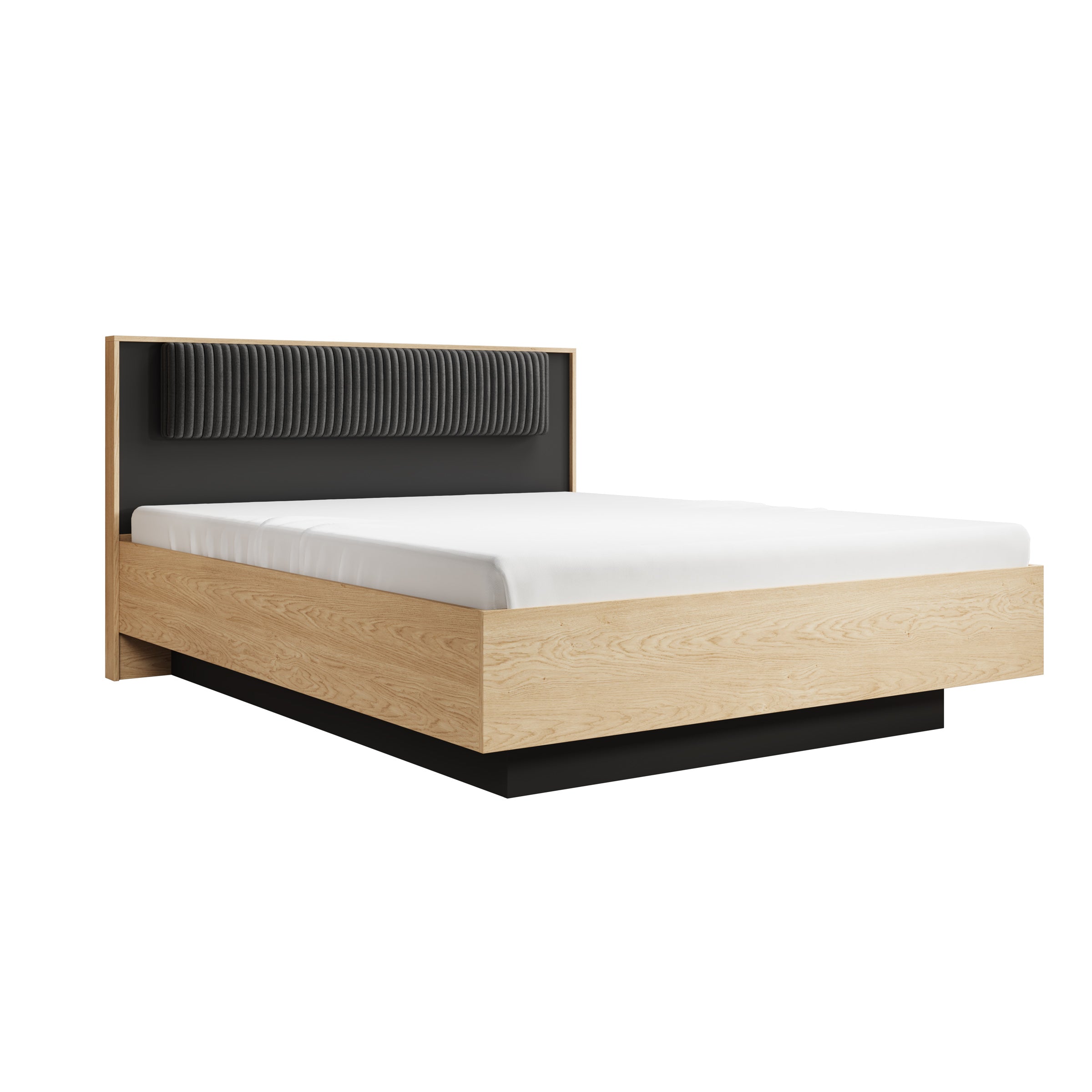 Bogota - Tweepersoonsbed - Eiken/Zwart - 160x200 cm