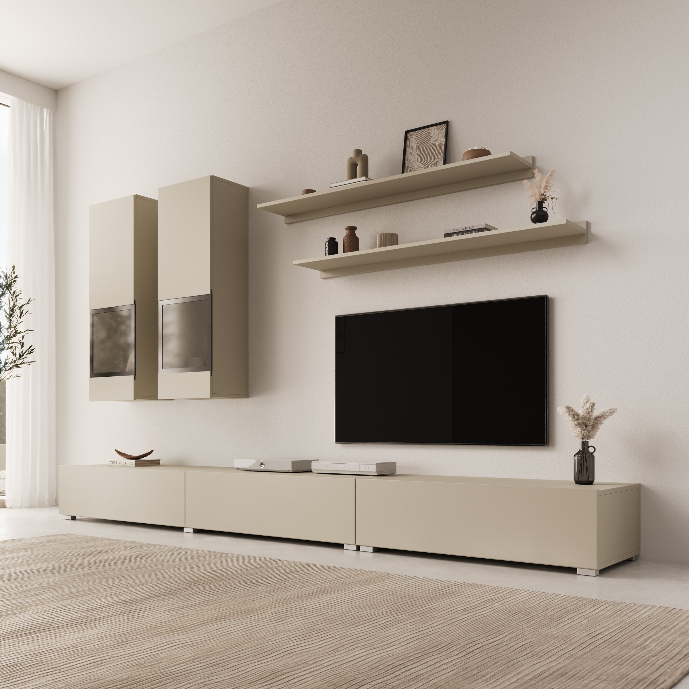 Bolivar - Wandmeubel - Beige - 270x41x26 cm
