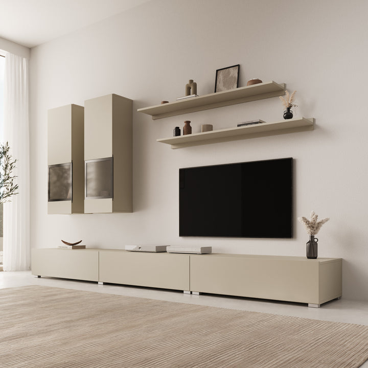 Bolivar - Wandmeubel - Beige - 270x41x26 cm