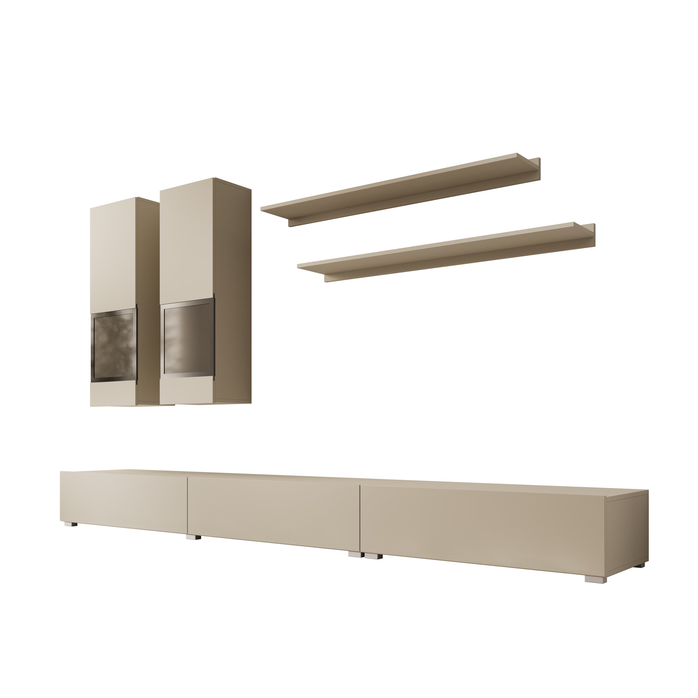 Bolivar - Wandmeubel - Beige - 270x41x26 cm