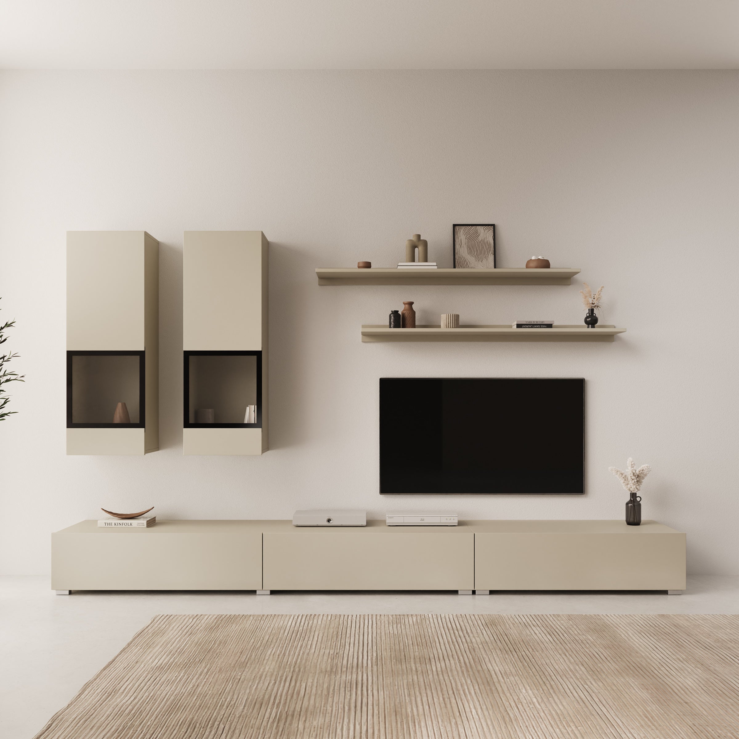 Bolivar - Wandmeubel - Beige - 270x41x26 cm