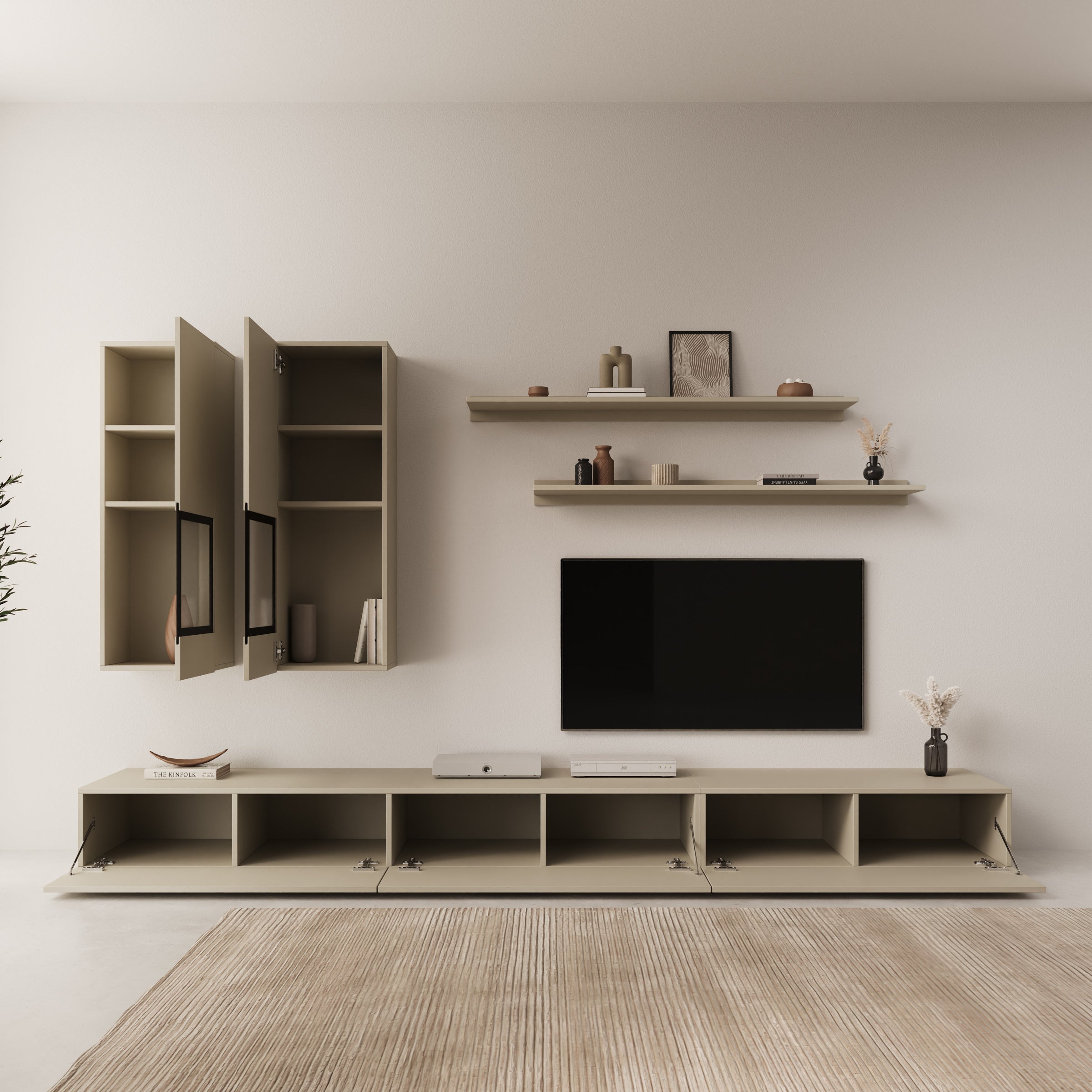 Bolivar - Wandmeubel - Beige - 270x41x26 cm