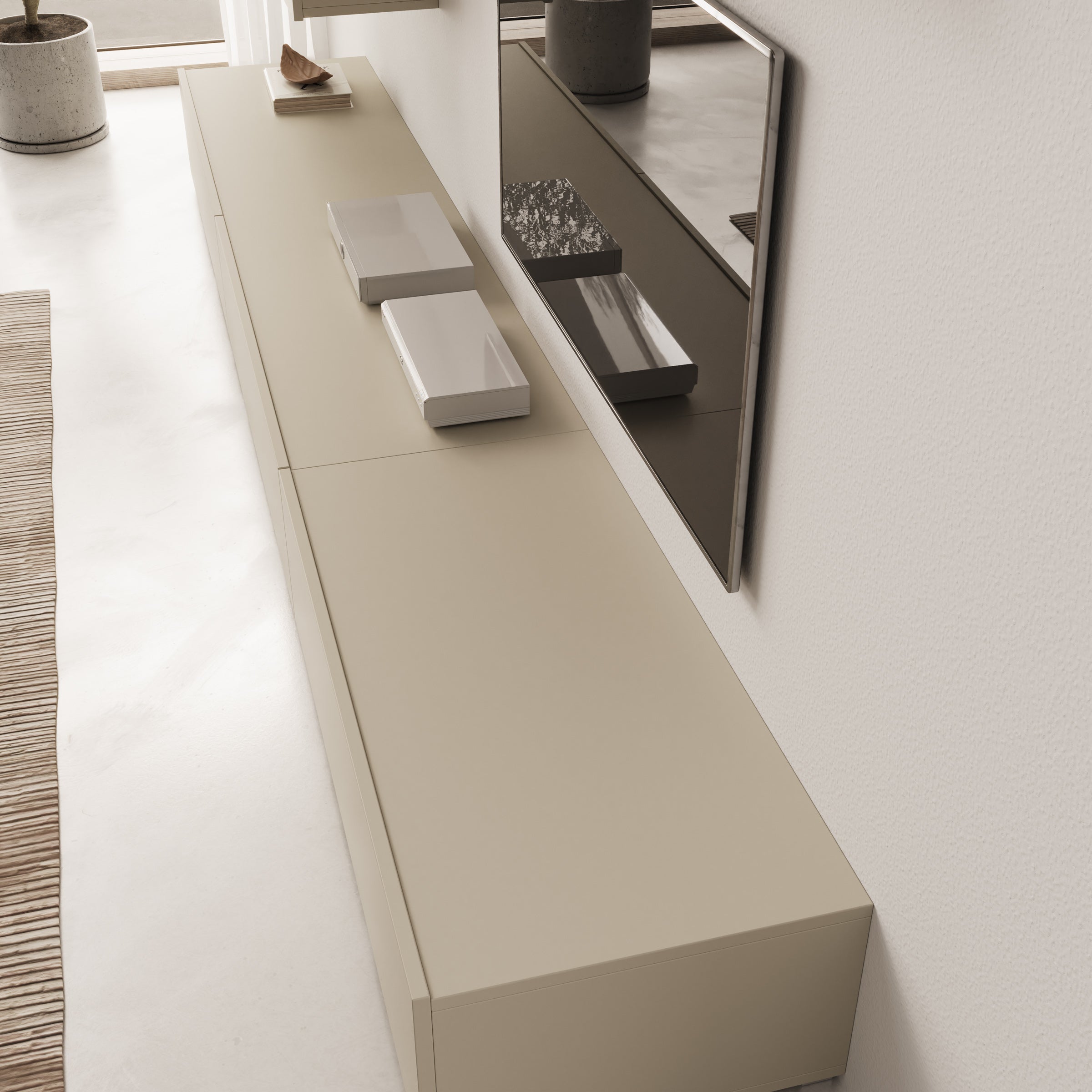 Bolivar - Wandmeubel - Beige - 270x41x26 cm