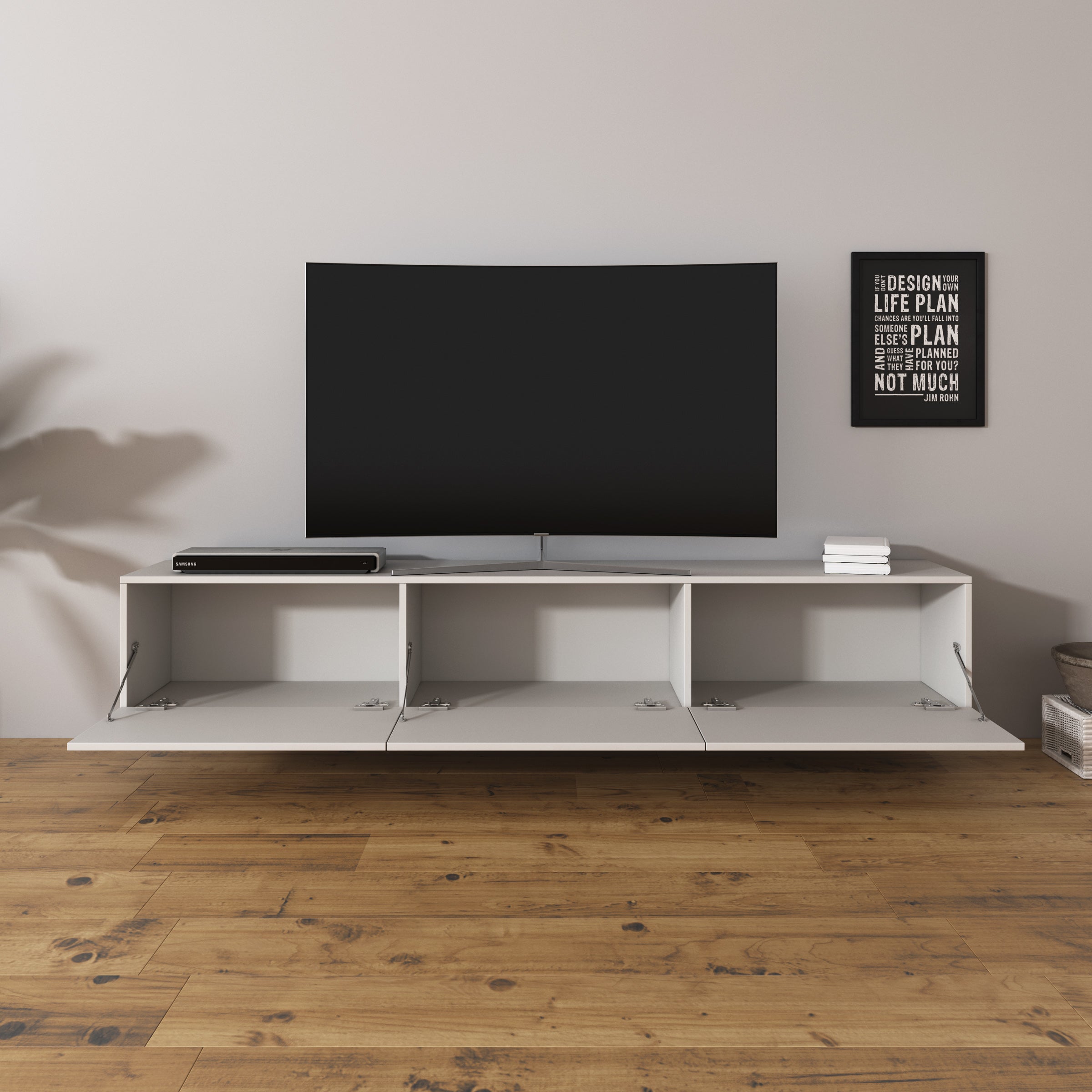 Bonzo - TV-Meubel - Beige - 180x33x30 cm