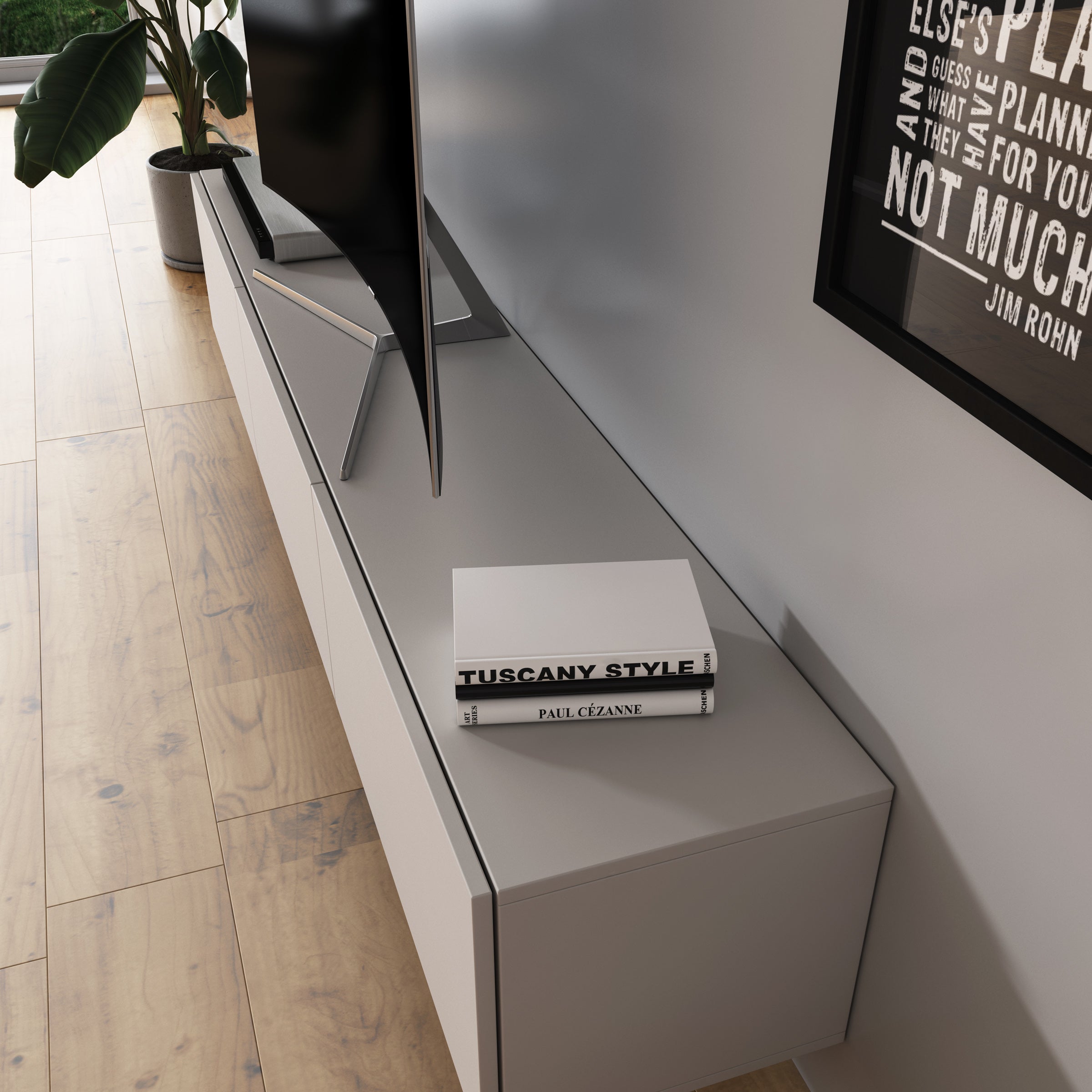 Bonzo - TV-Meubel - Beige - 180x33x30 cm