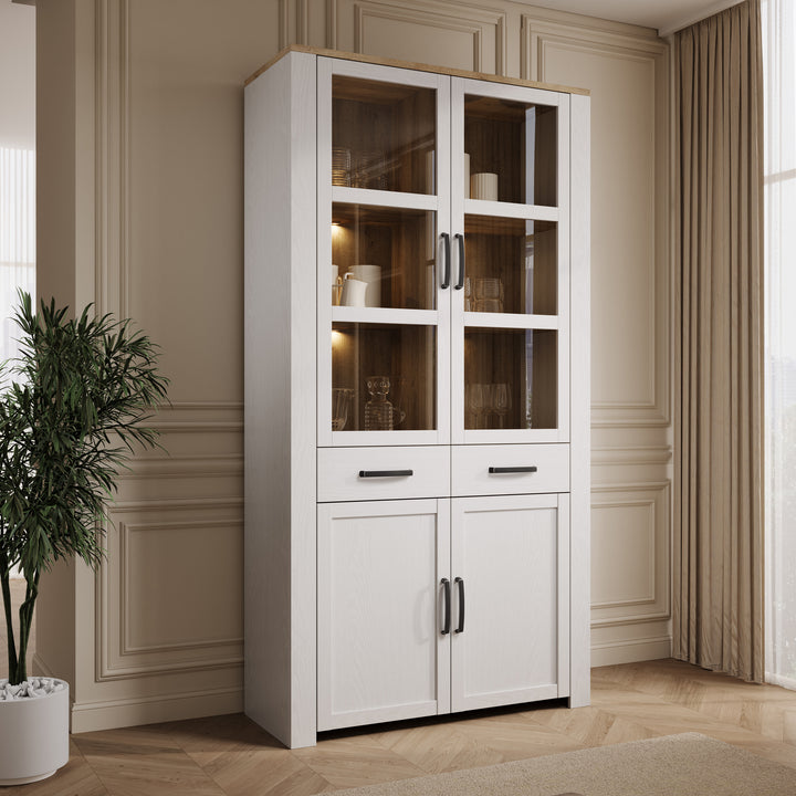 Borello - Buffetkast - Wit - 106x42x205 cm