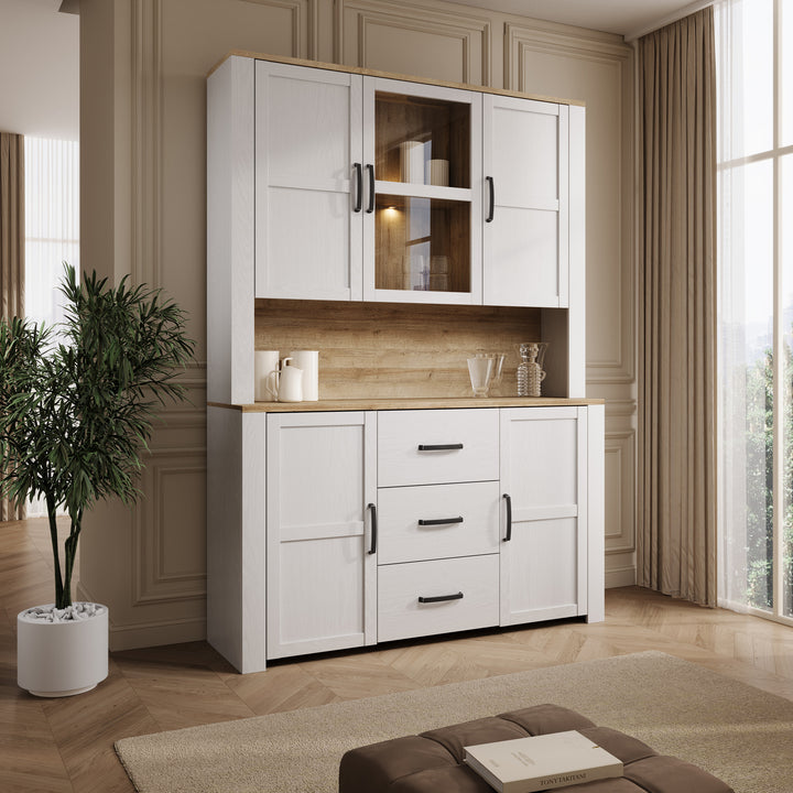 Borello - Buffetkast - Wit - 146x42x205 cm