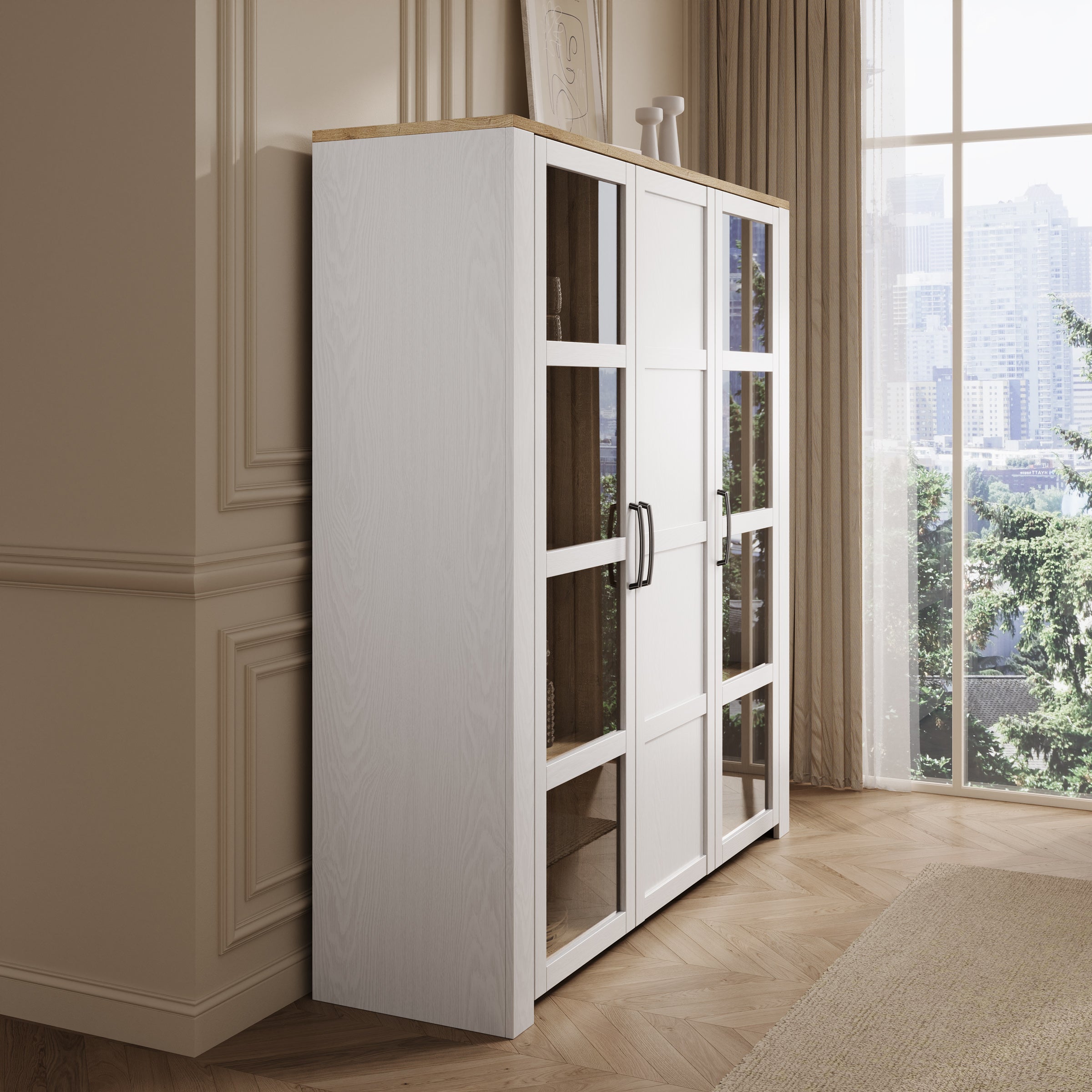 Borello - Buffetkast - Wit - 151x42x161 cm