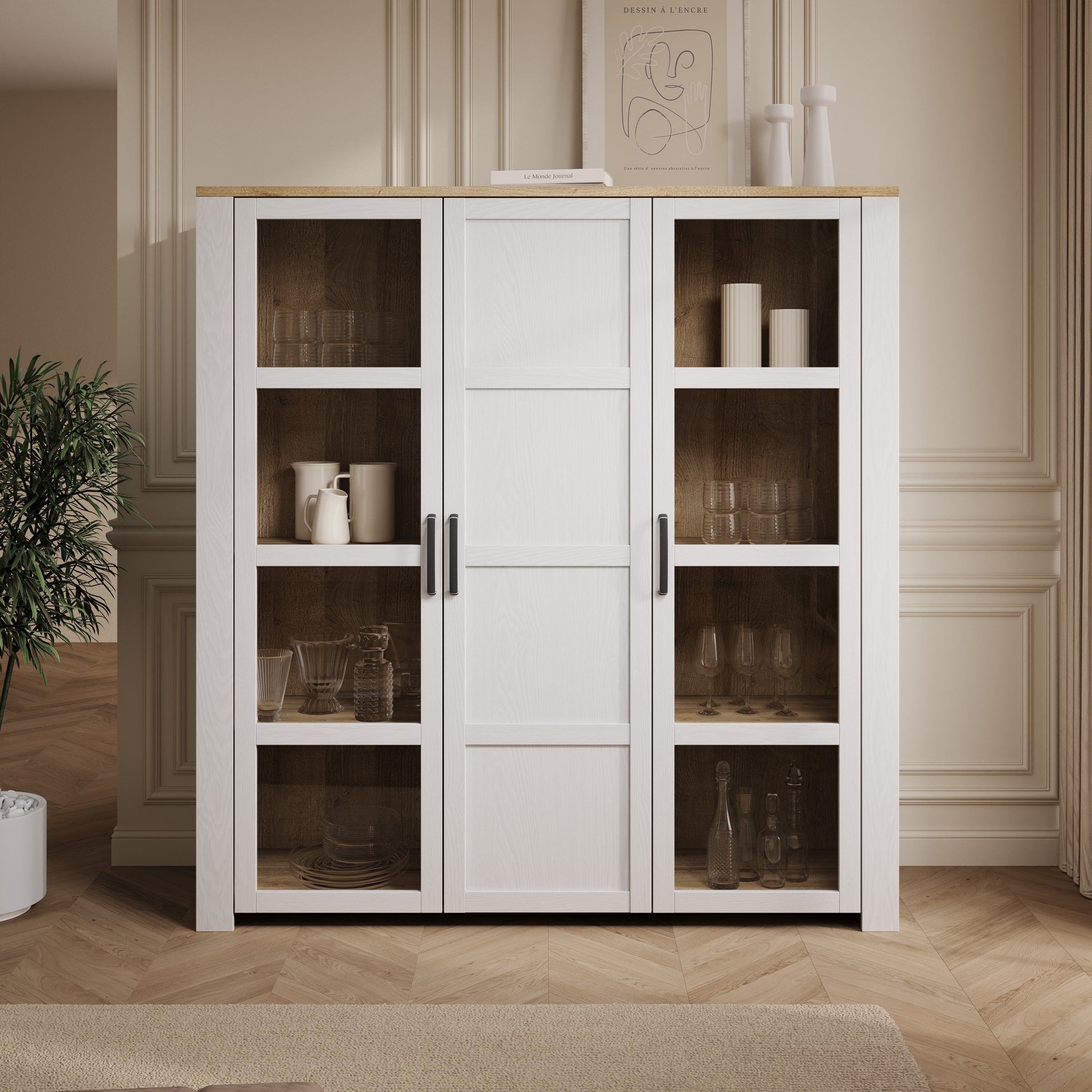 Borello - Buffetkast - Wit - 151x42x161 cm