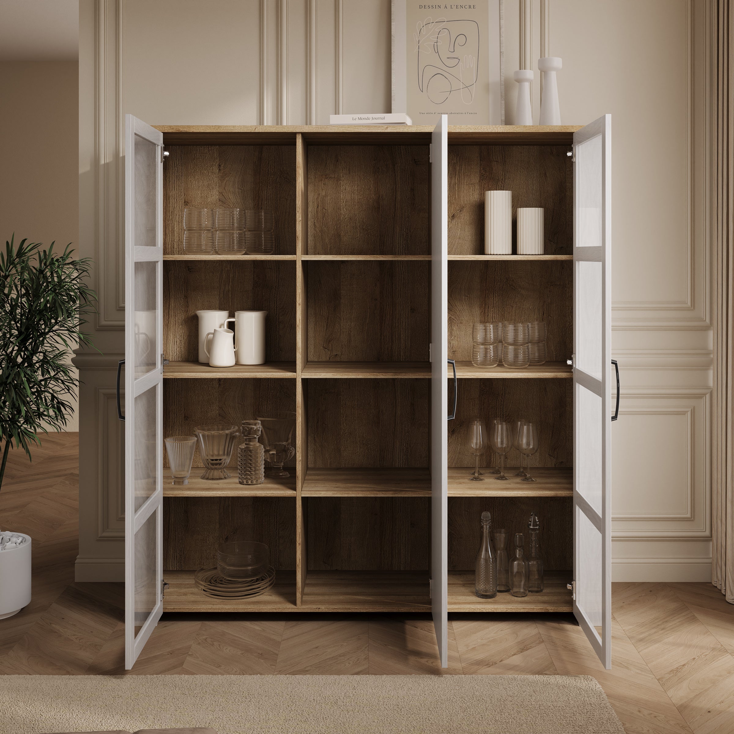Borello - Buffetkast - Wit - 151x42x161 cm