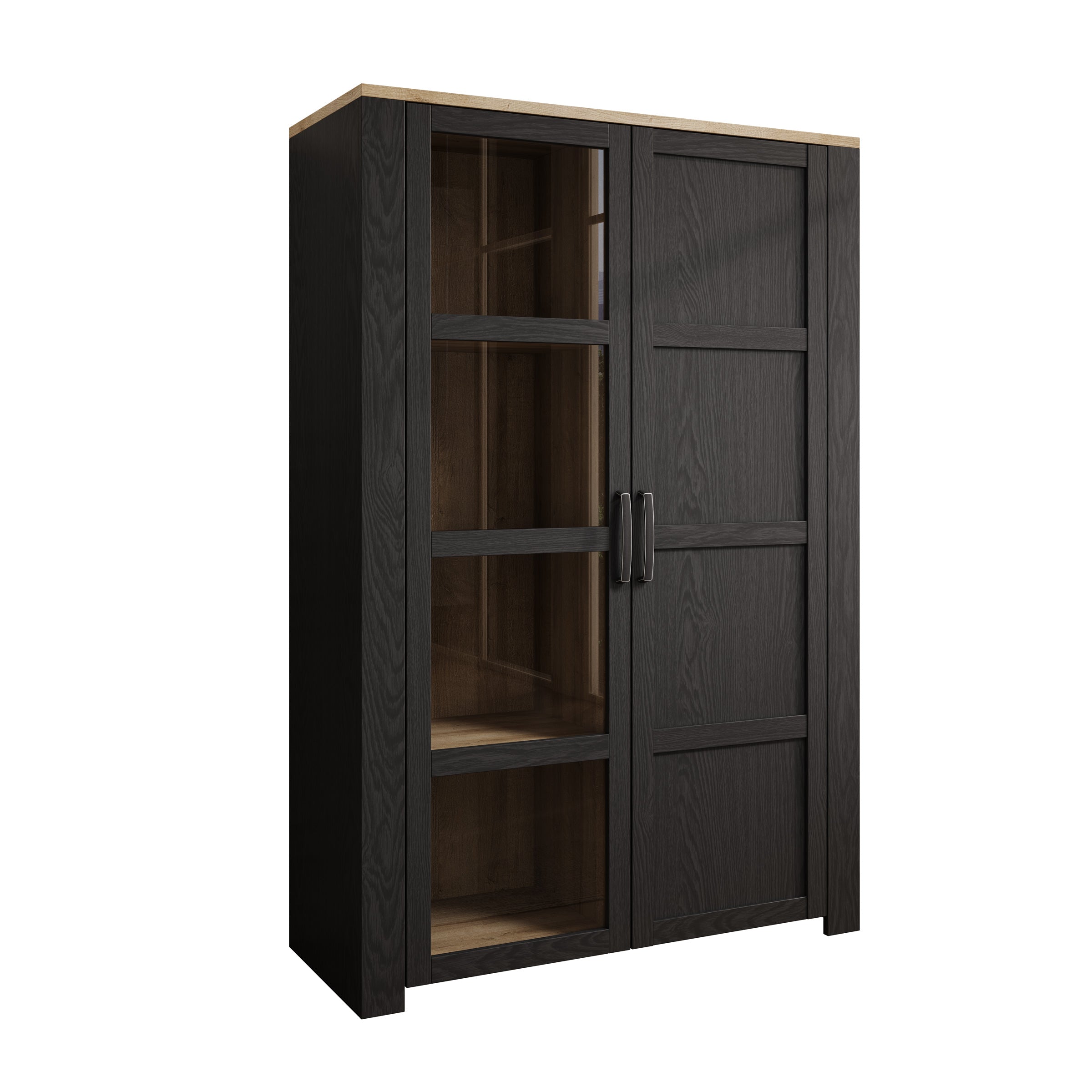 Borello - Buffetkast - Zwart - 106x42x161 cm