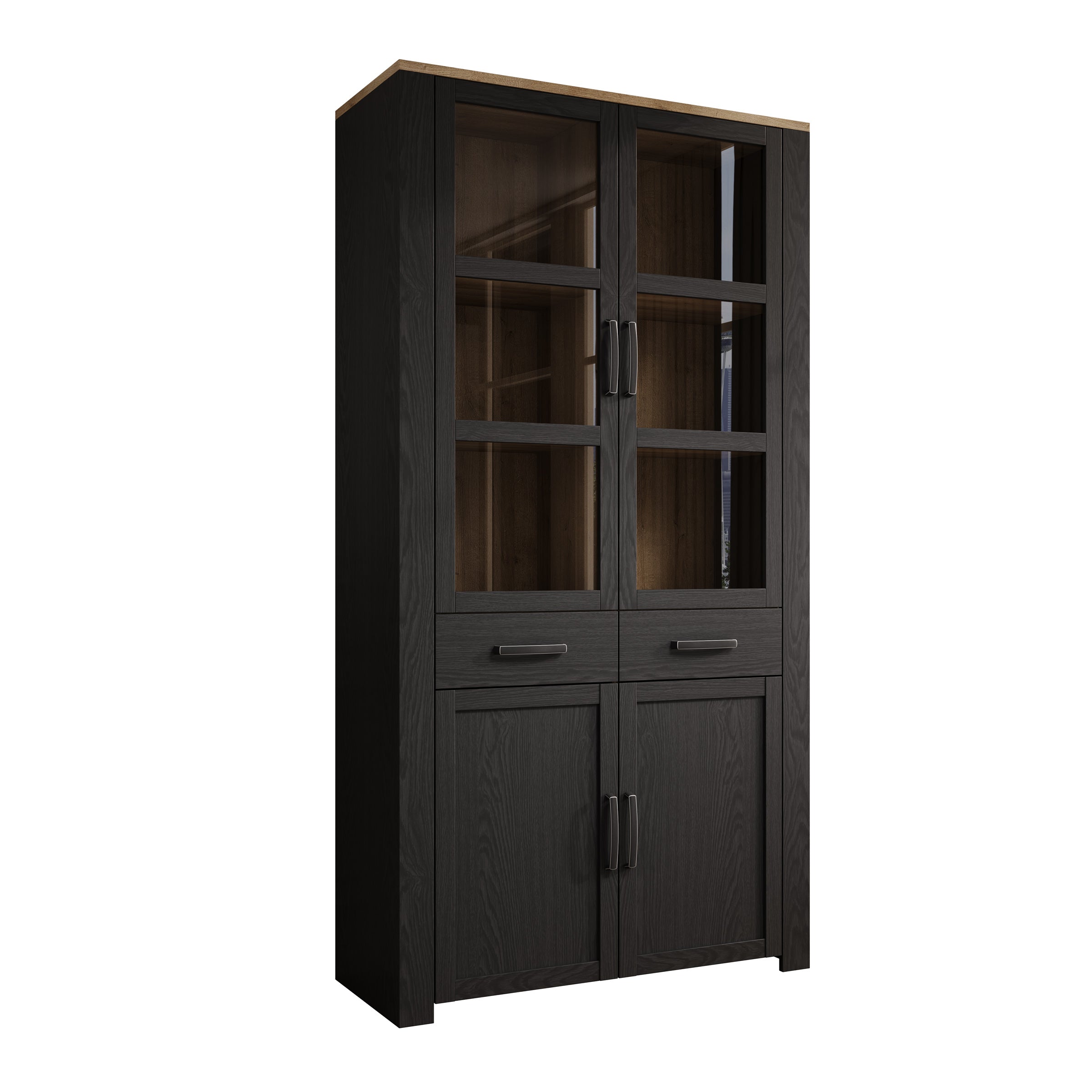 Borello - Buffetkast - Zwart - 106x42x205 cm
