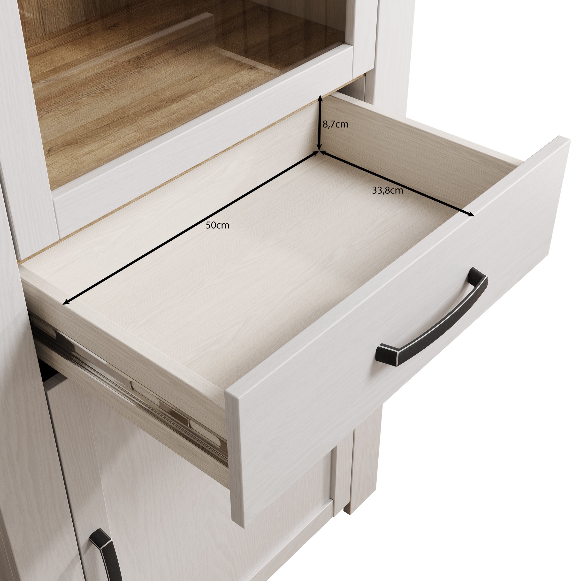 Borello - Buffetkast - Zwart - 72x42x205 cm