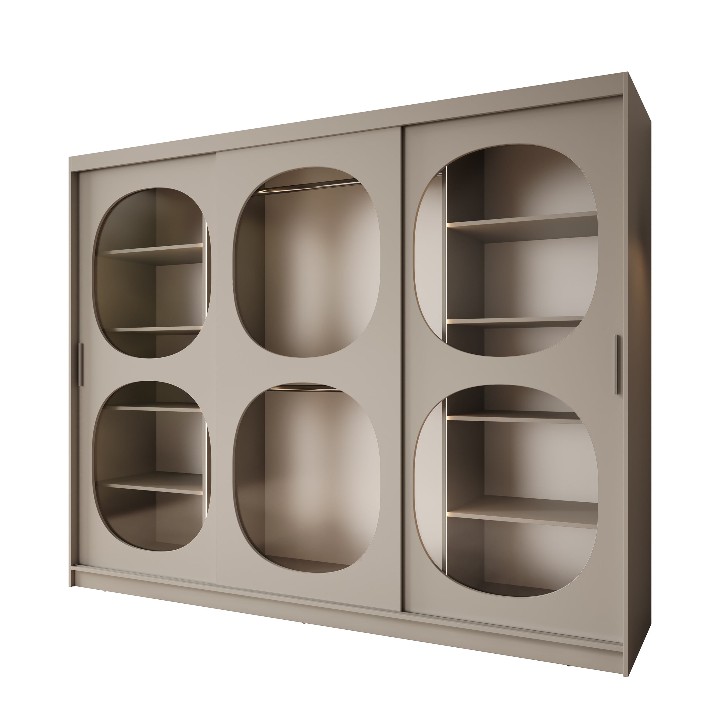 Bravanti - Kledingkast - Beige - 250x62x200cm