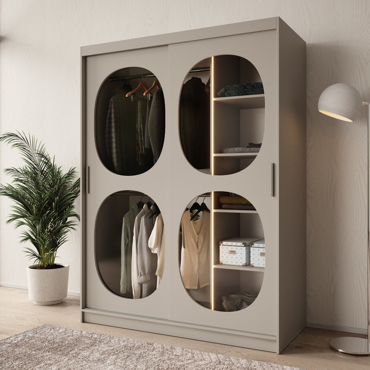 Bravanti - Kledingkast - Beige - 150x62x200 cm