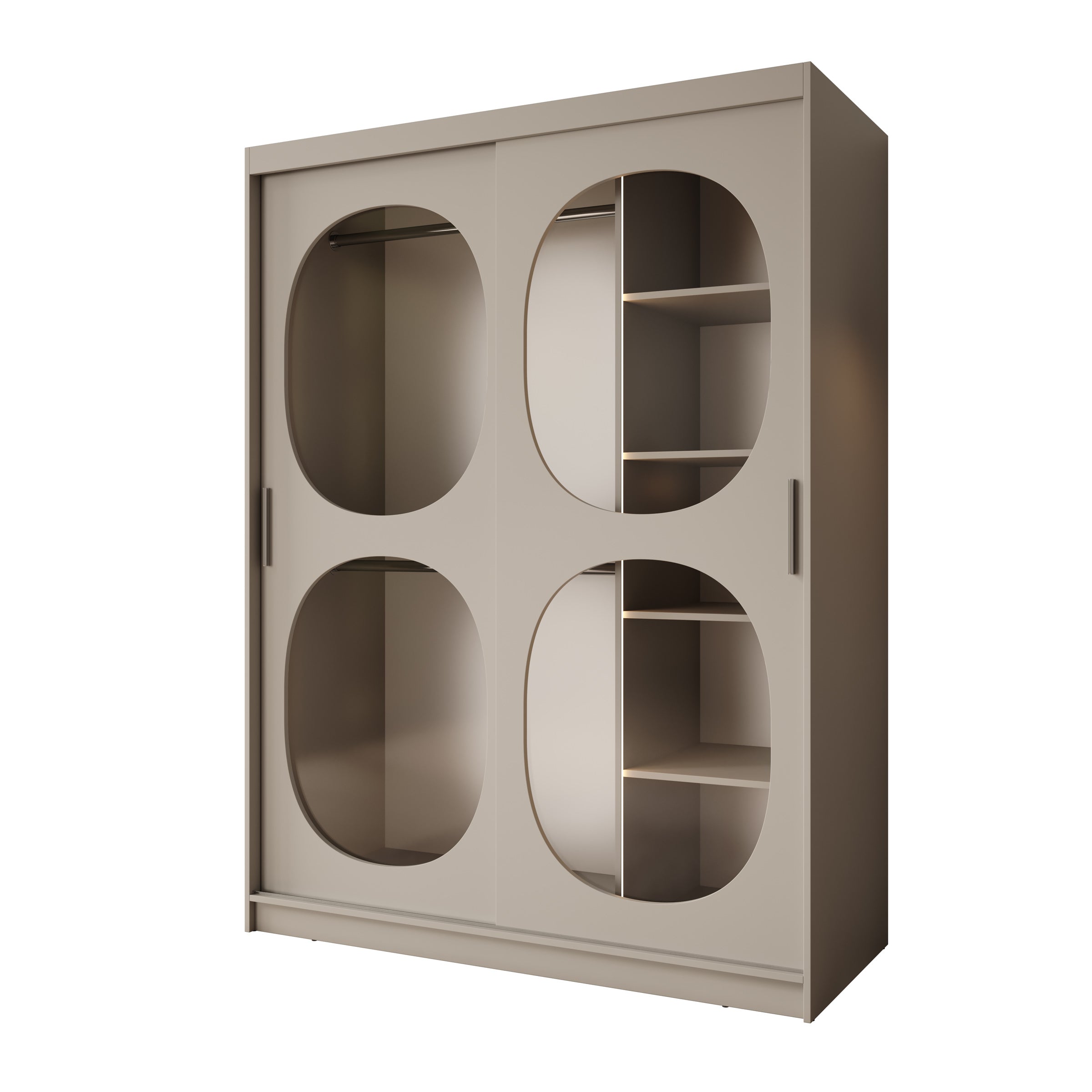 Bravanti - Kledingkast - Beige - 150x62x200 cm