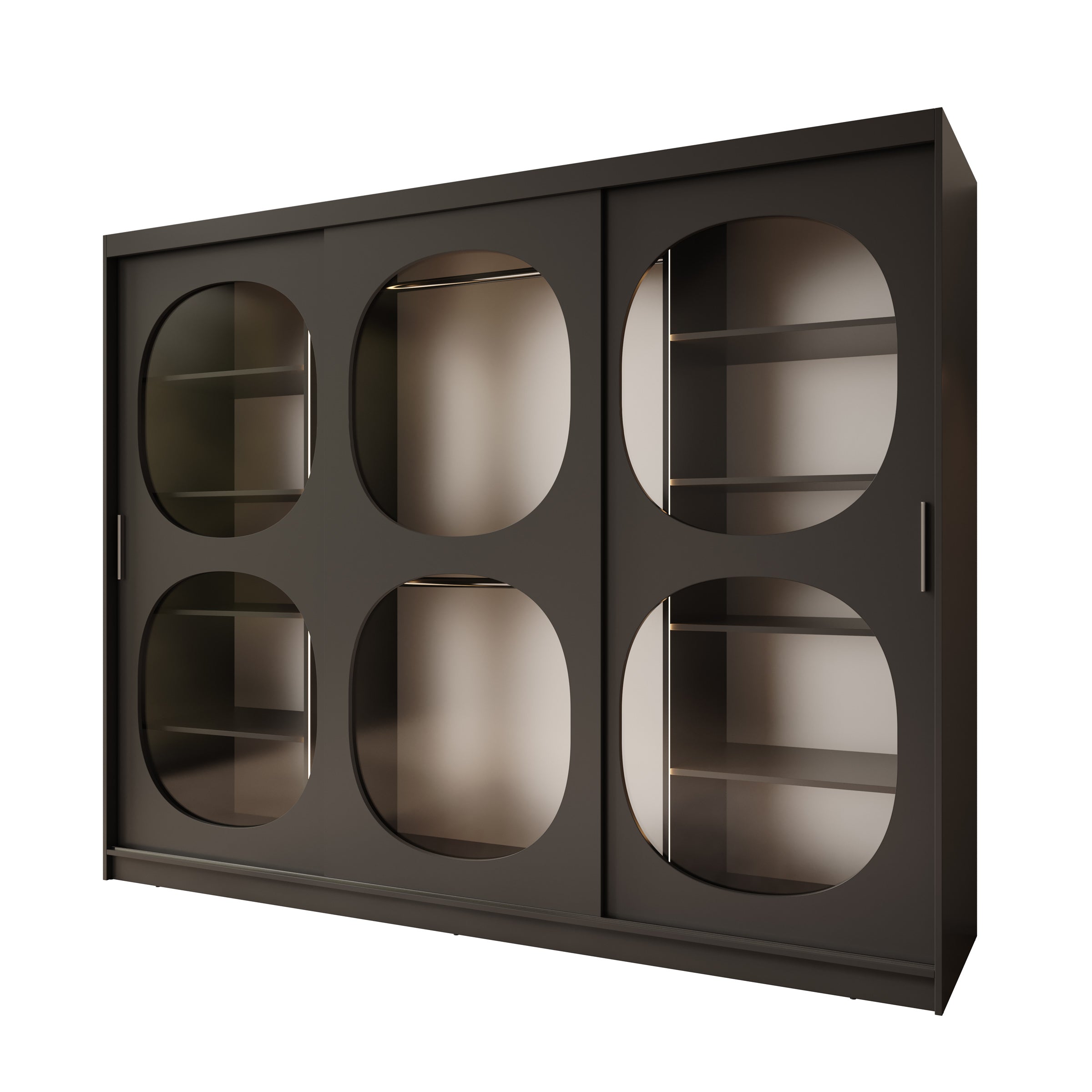 Bravanti - Kledingkast - Zwart - 250x62x200 cm