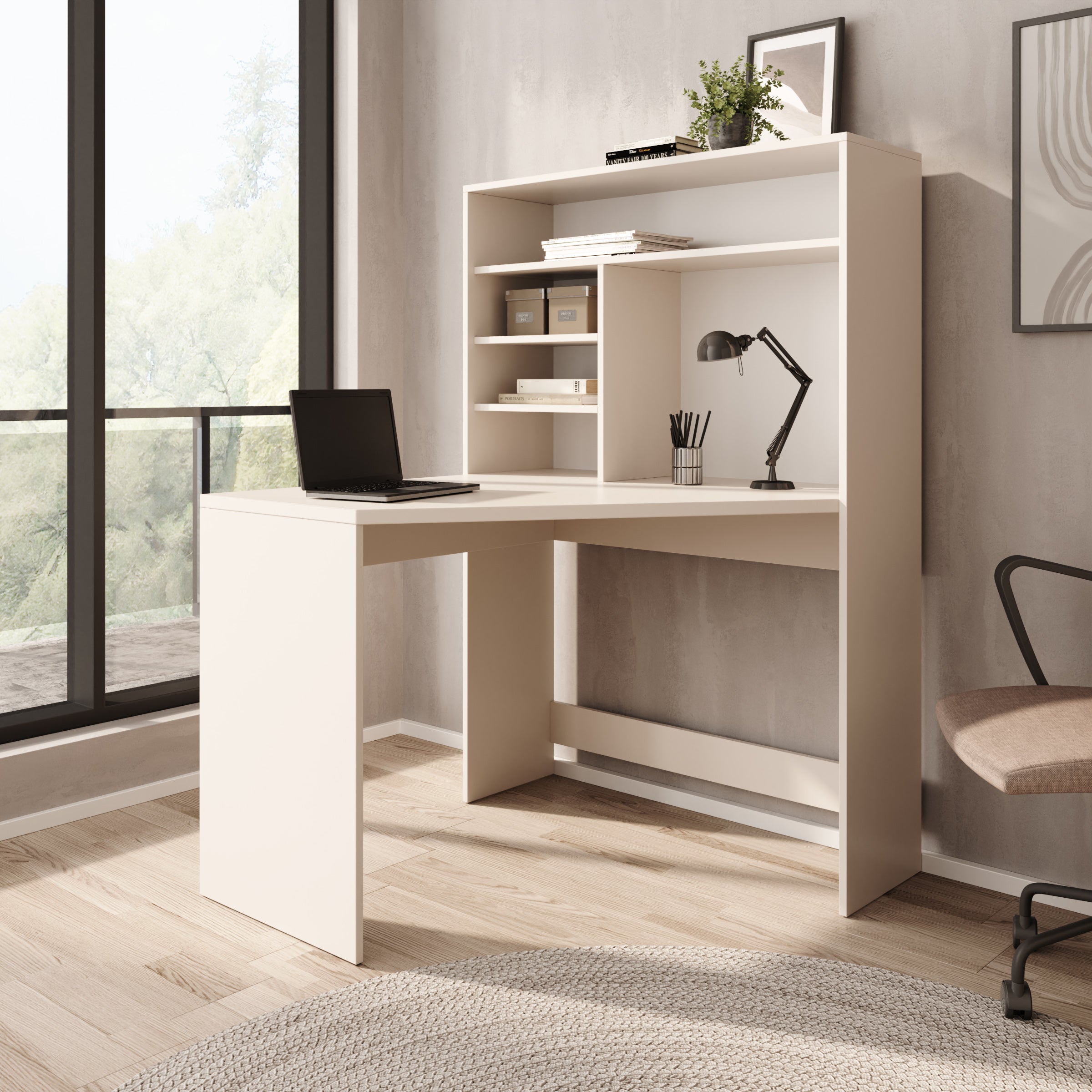 Brento - Bureau - Beige - 101x96x75 cm