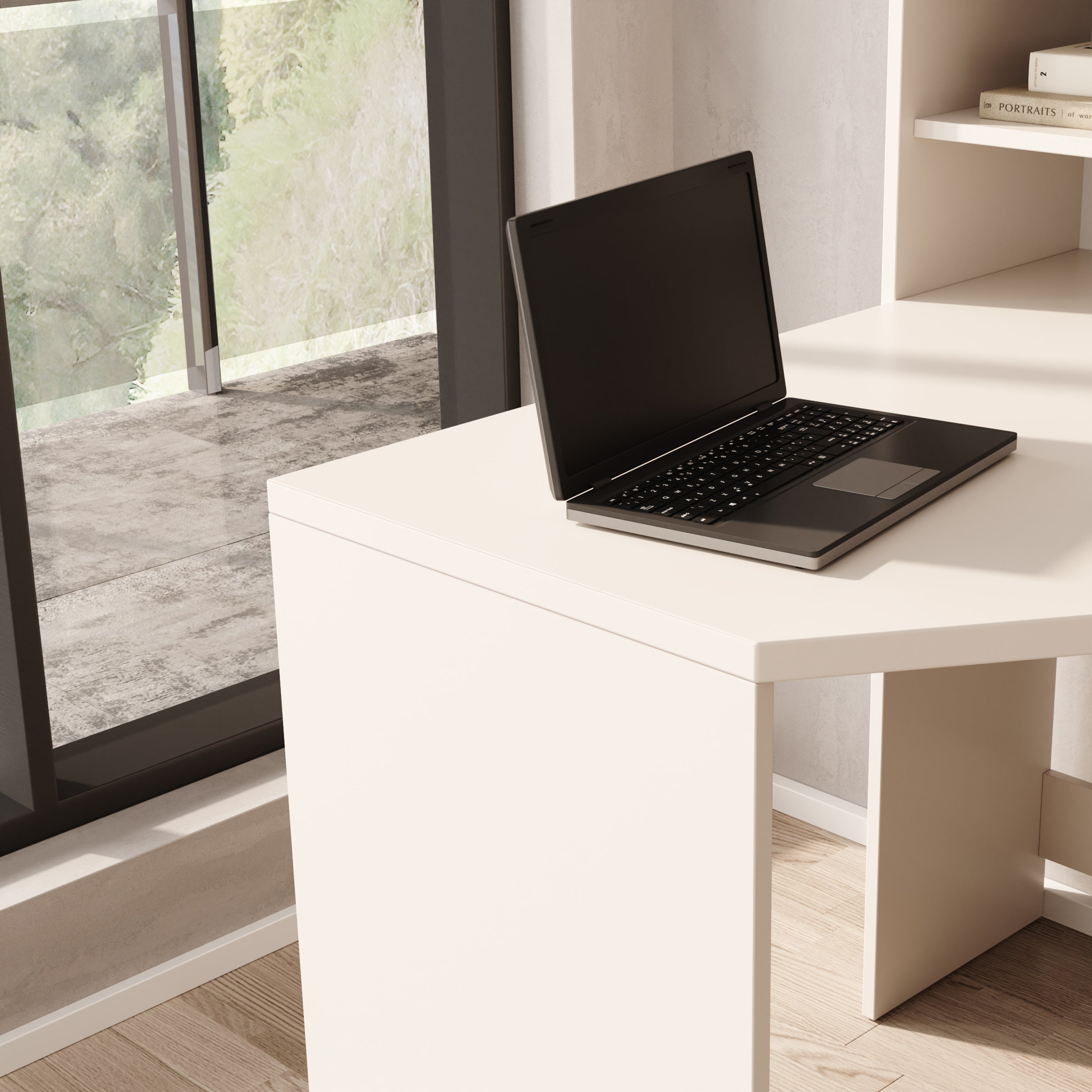 Brento - Bureau - Beige - 101x96x75 cm