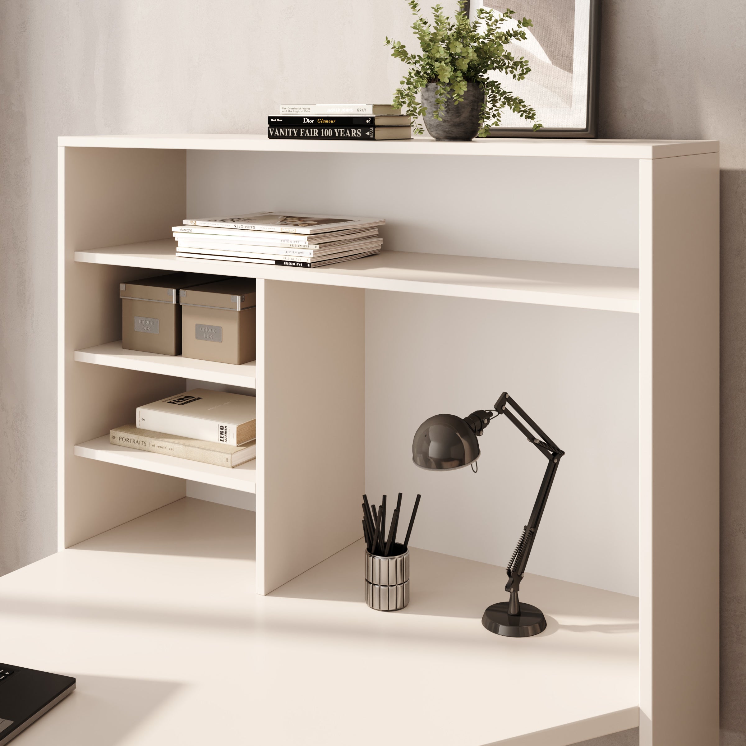 Brento - Bureau - Beige - 101x96x75 cm
