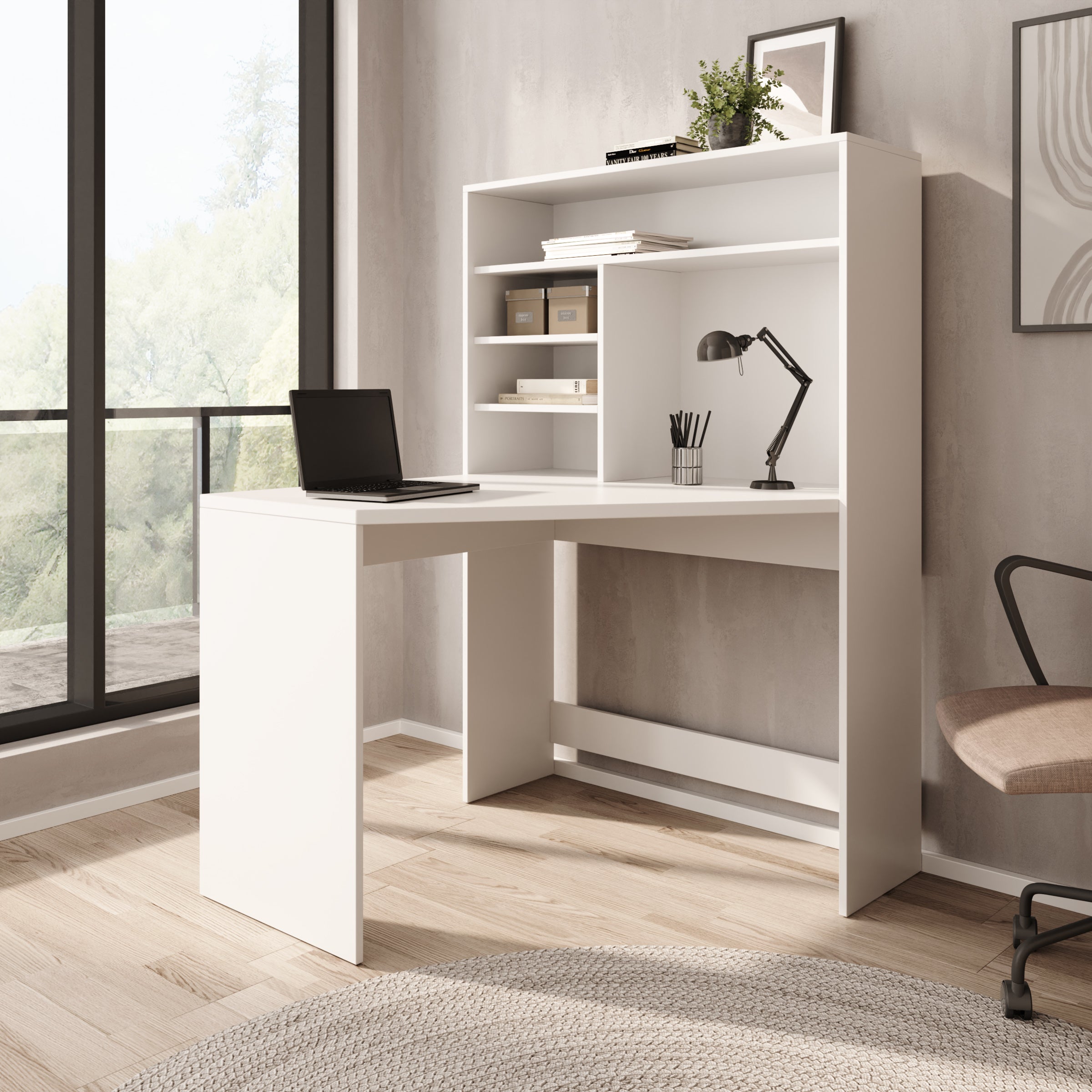 Brento - Bureau - Wit - 101x96x75 cm