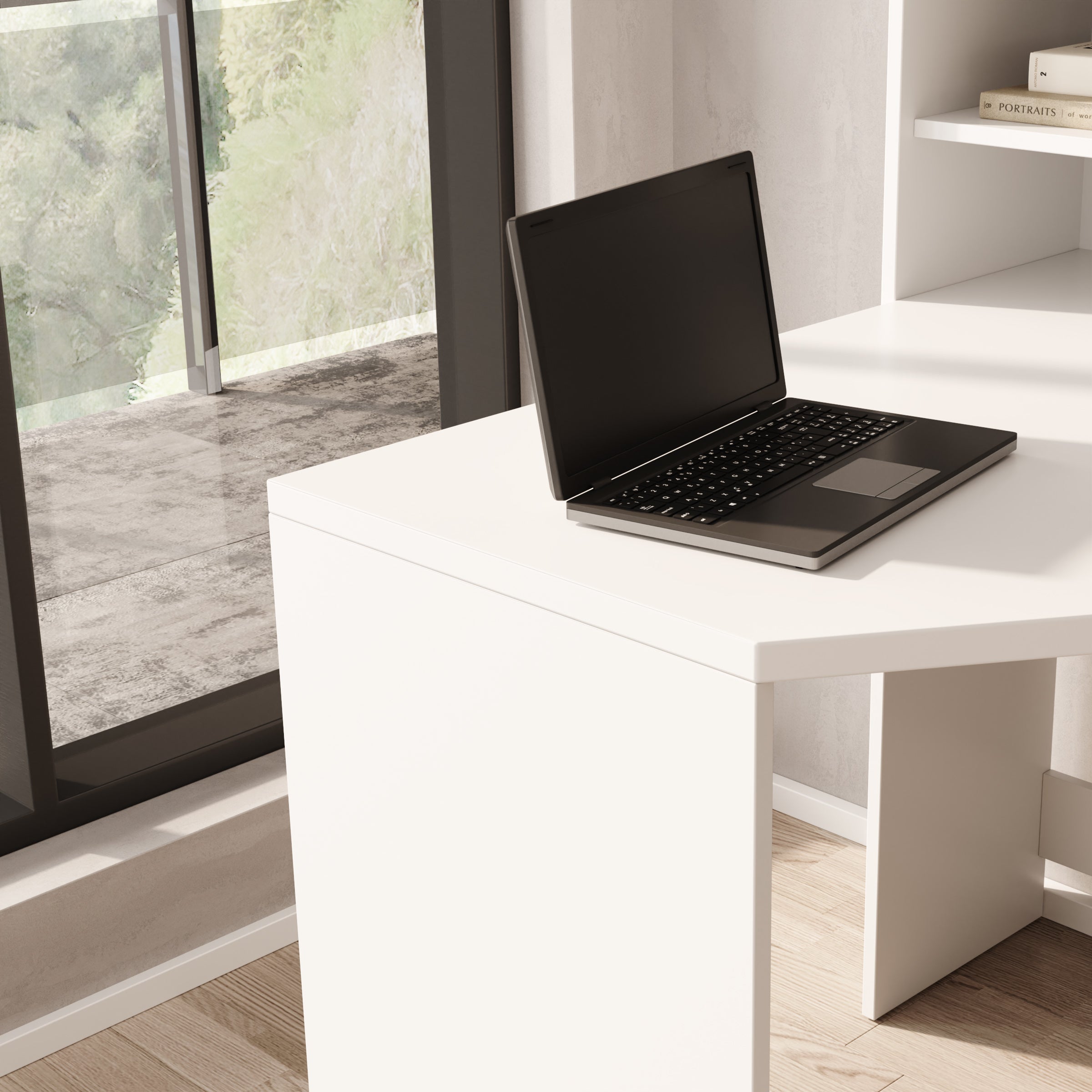 Brento - Bureau - Wit - 101x96x75 cm