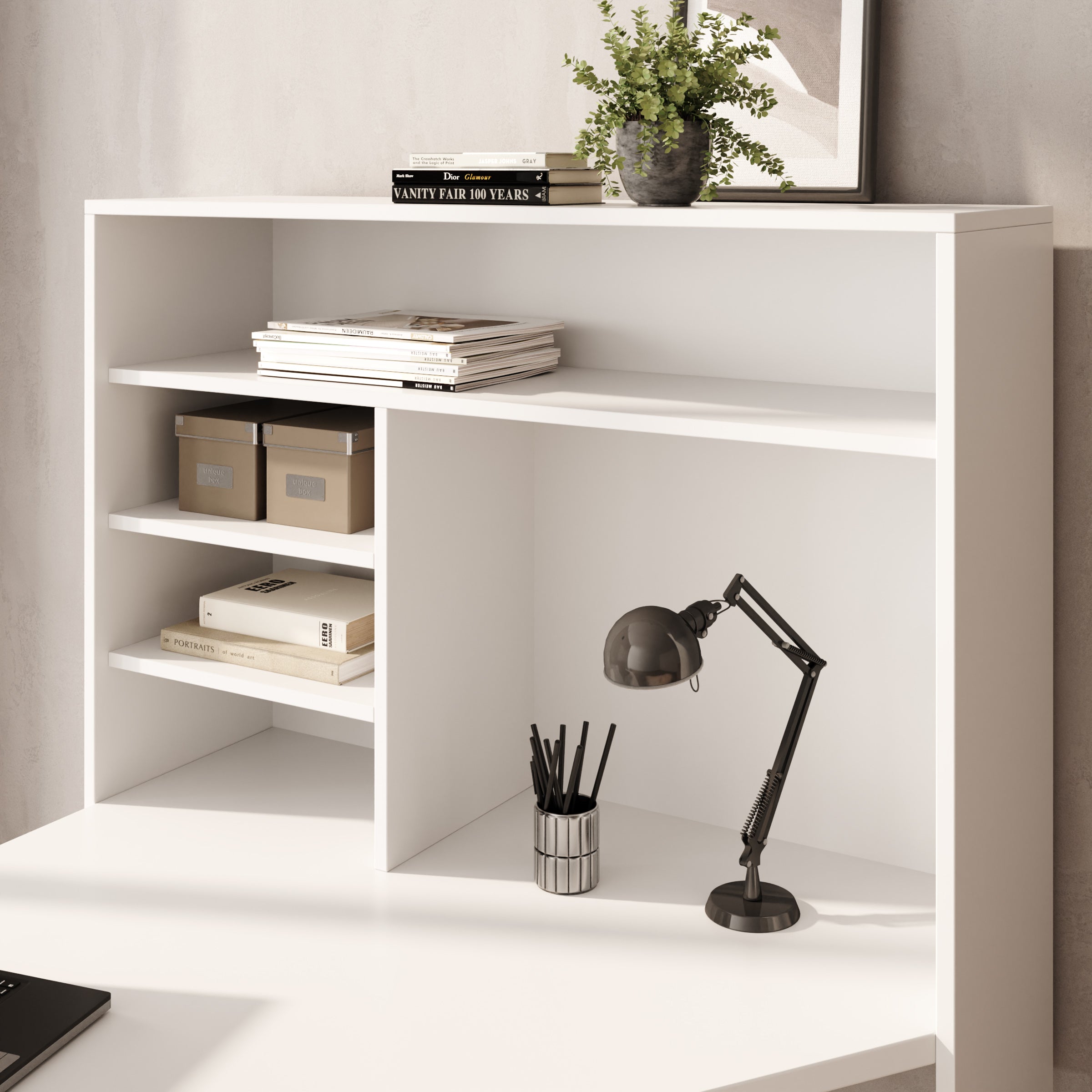 Brento - Bureau - Wit - 101x96x75 cm